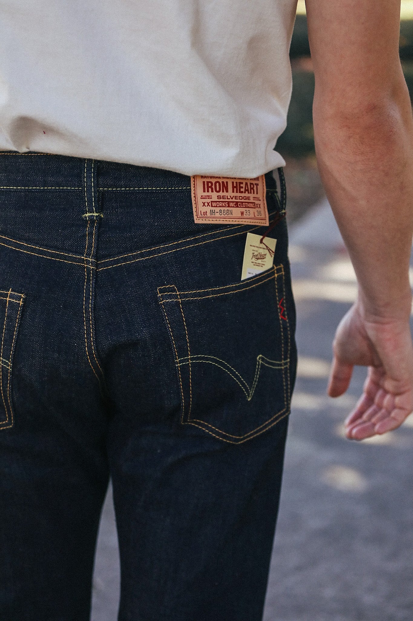 IH-888N 17oz Selvedge Denim Medium/High Rise Tapered Cut Jeans