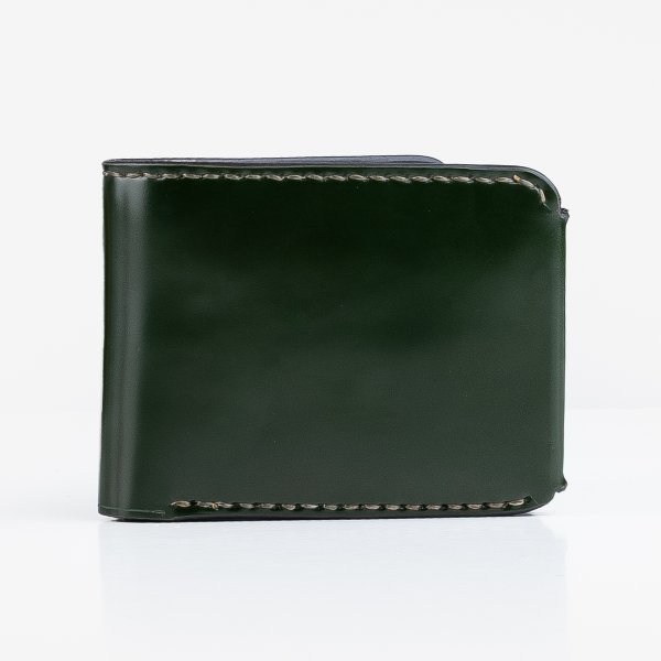 Small Shell Cordovan Wallet - Green