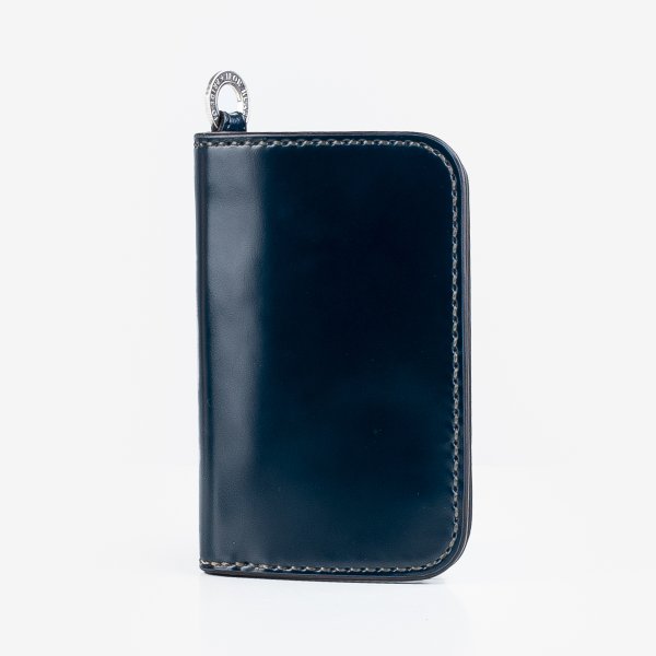 Medium Shell Cordovan Wallet - navy