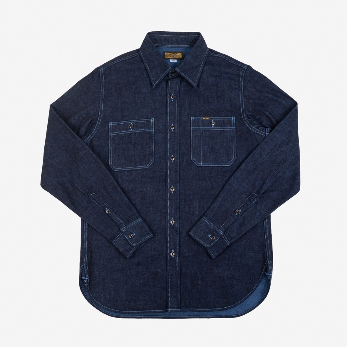 10oz Selvedge Denim Work Shirt - Indigo Overdyed Blue