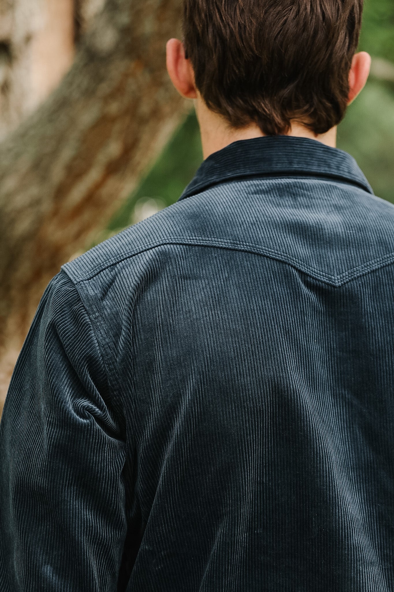 IHSH-398-NAV Iron Heart 11oz Corduroy Western Shirt - Navy – Iron