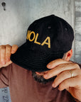 New Orleans Black Vintage Flatbill Hat
