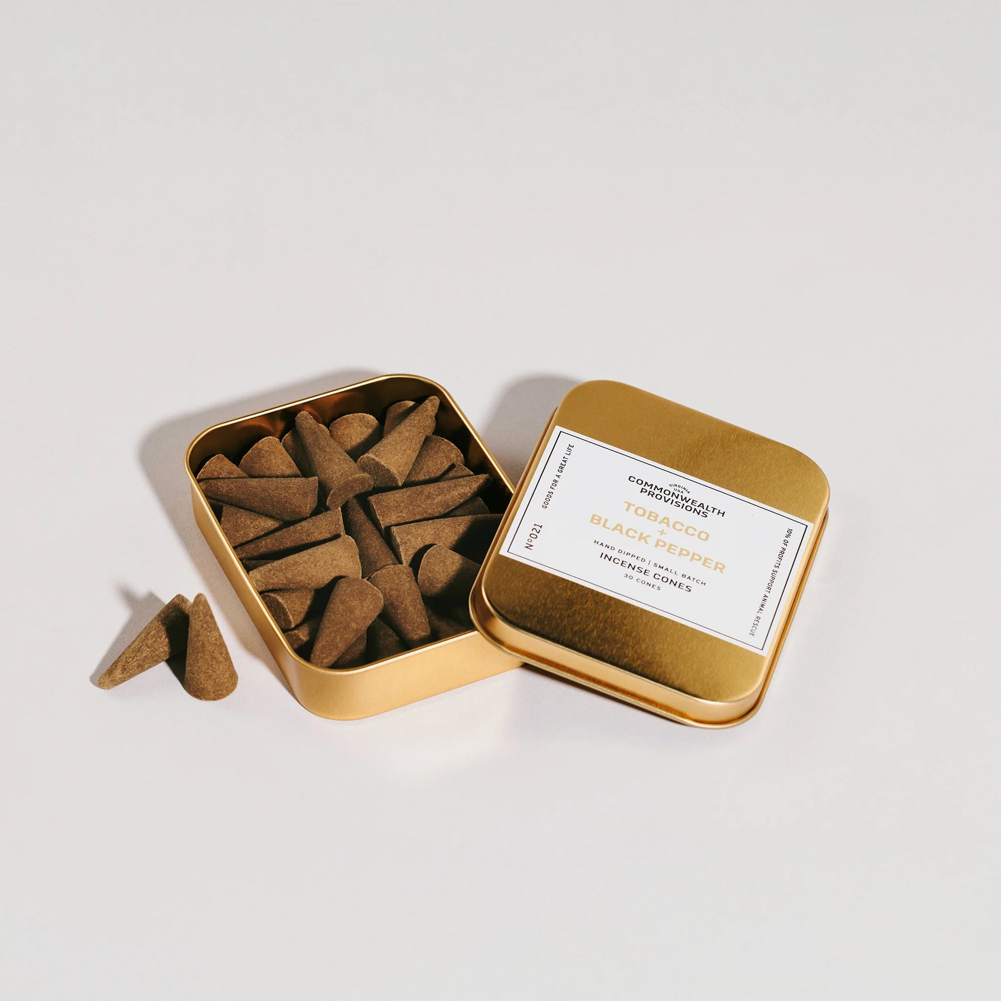 Tobacco + Black Pepper Incense Cones