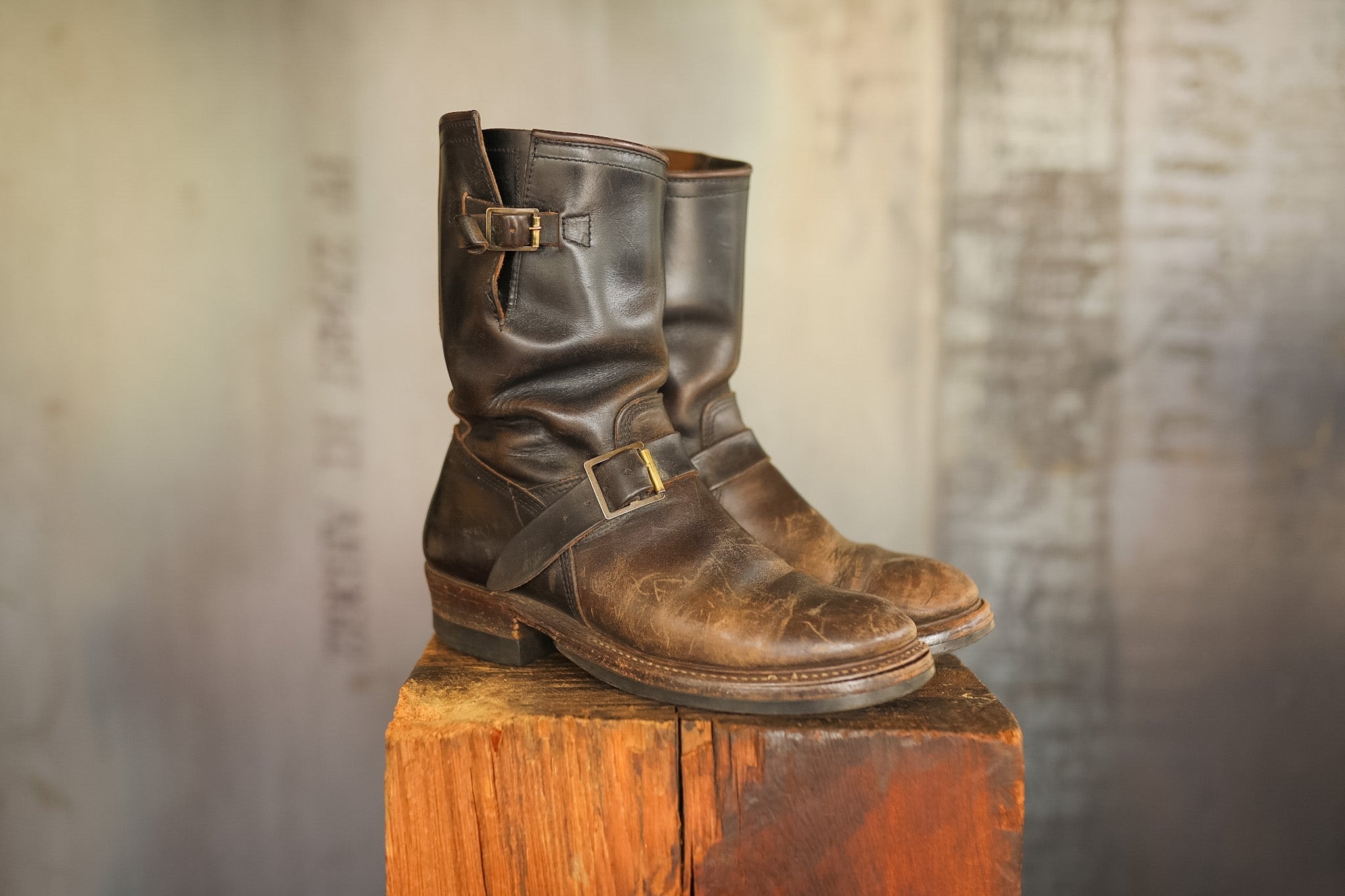 LK-003 John Lofgren Wabash Engineer Boots- Black Horween CXL