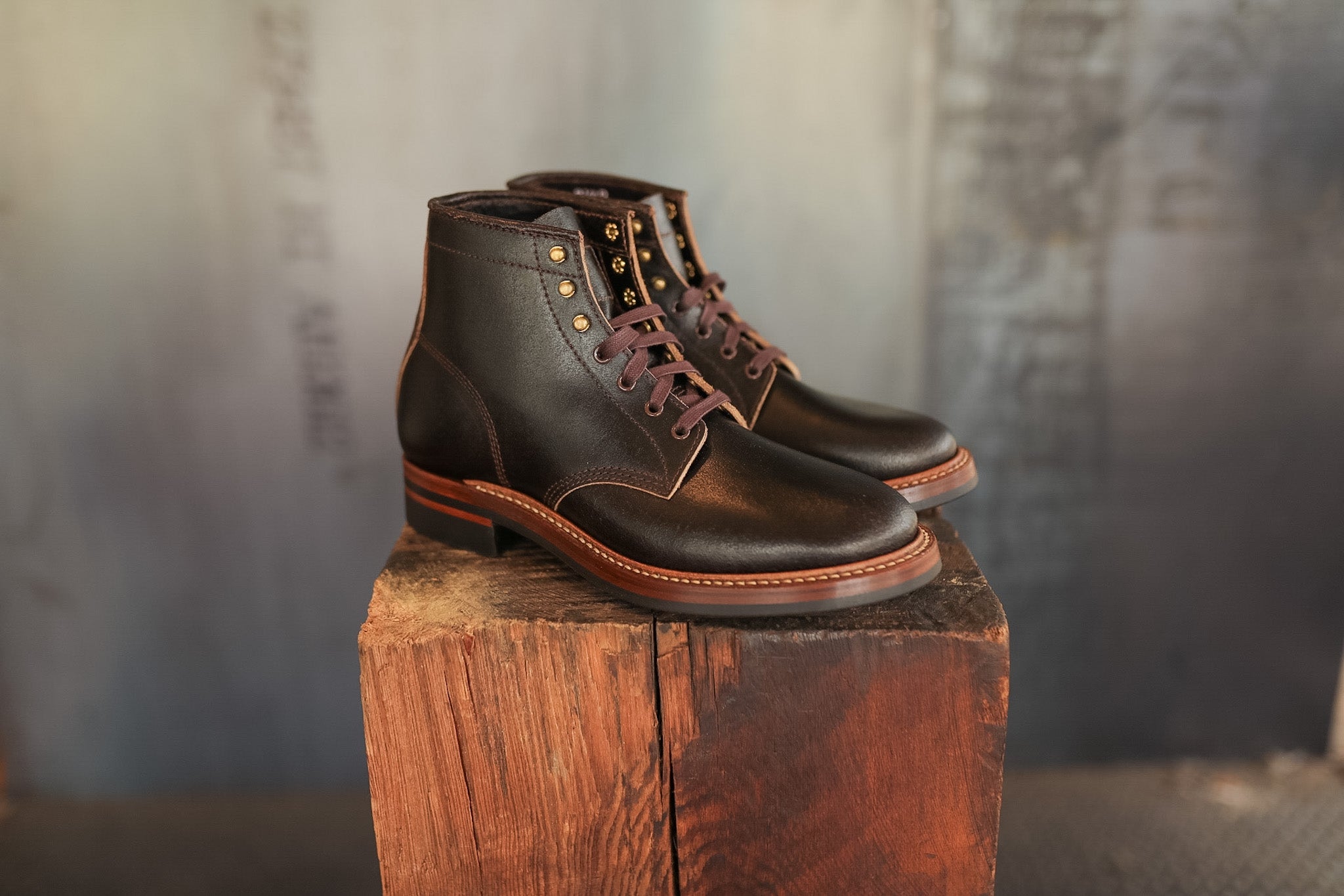 LK-040 John Lofgren El Capitan Boots- Dark Brownn Horween Waxed