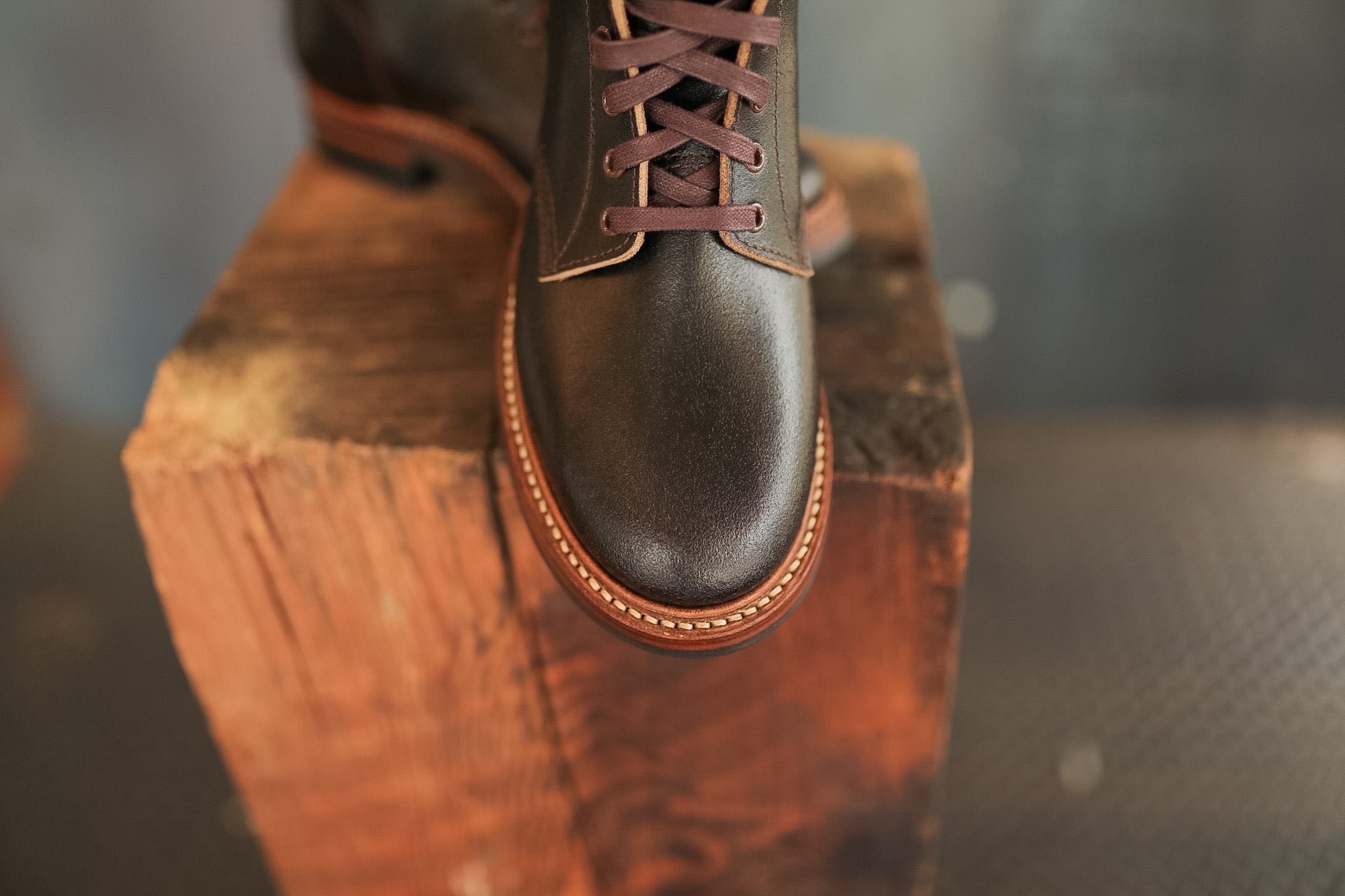 LK-040 John Lofgren El Capitan Boots- Dark Brownn Horween Waxed