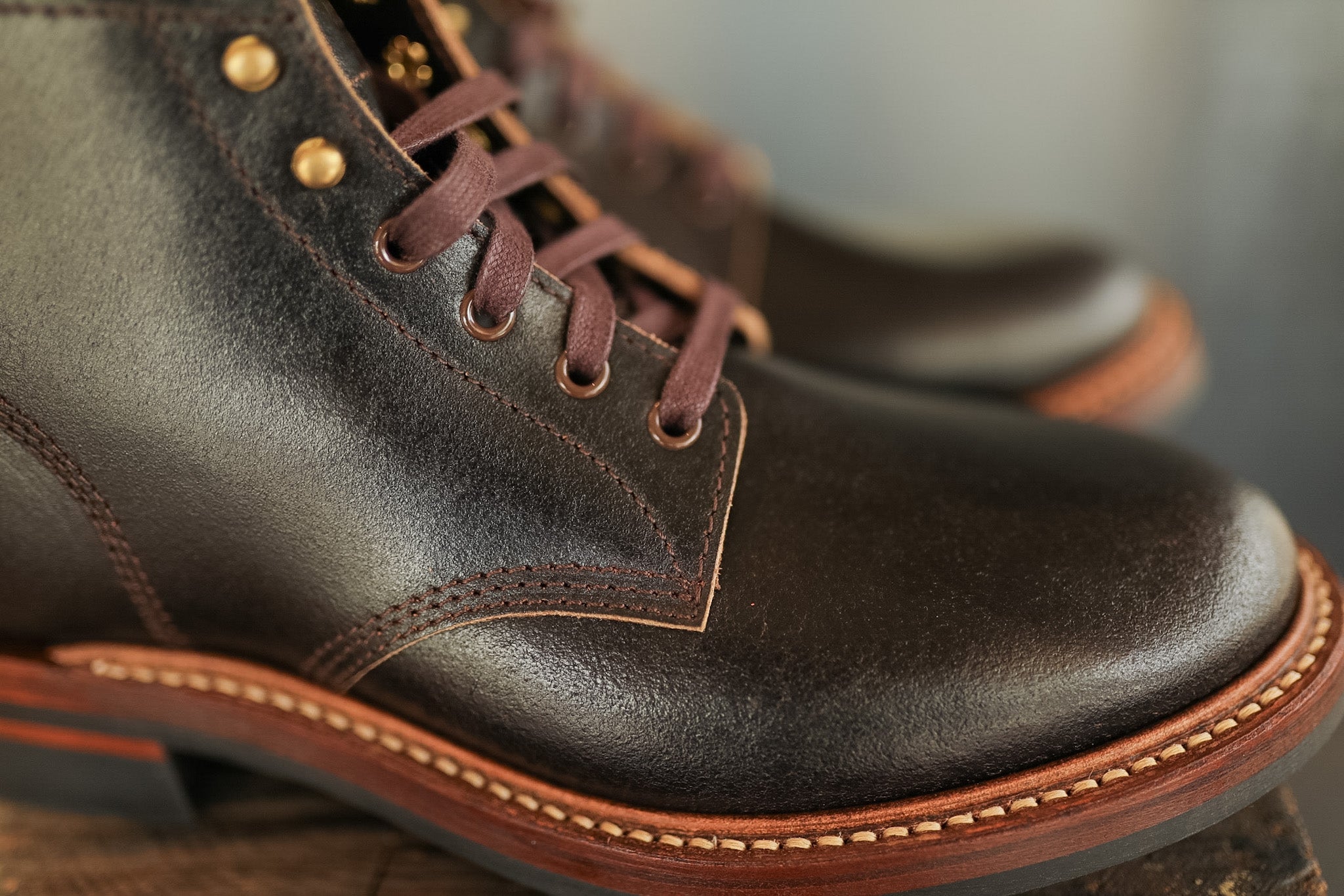 LK-040 John Lofgren El Capitan Boots- Dark Brownn Horween Waxed
