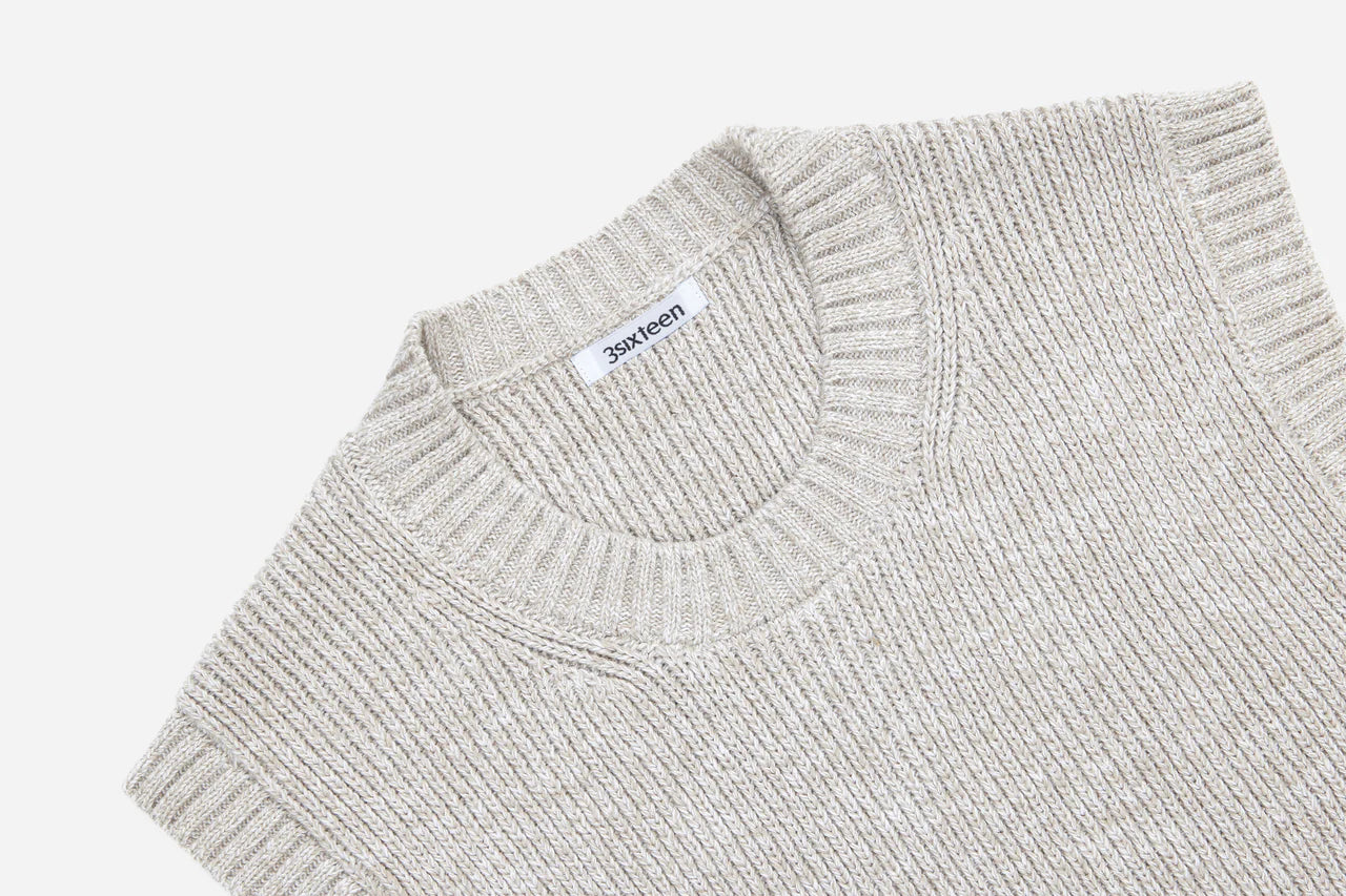 未使用☆cotton slab yarn tilden vest Sweater Vest - Natural Marled Yarn – Iron Shop Provisions
