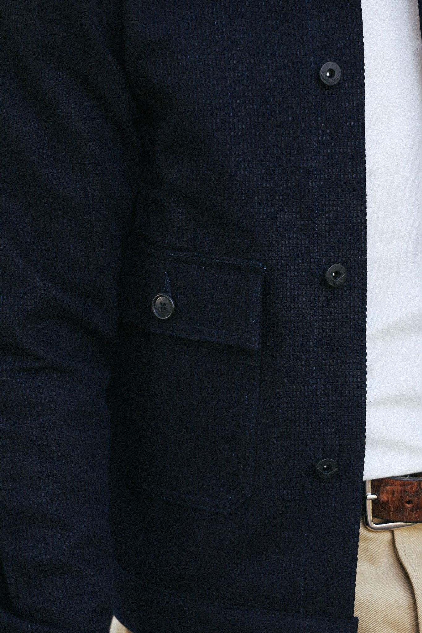 Ranger Jacket- Indigo Sashiko Waffle