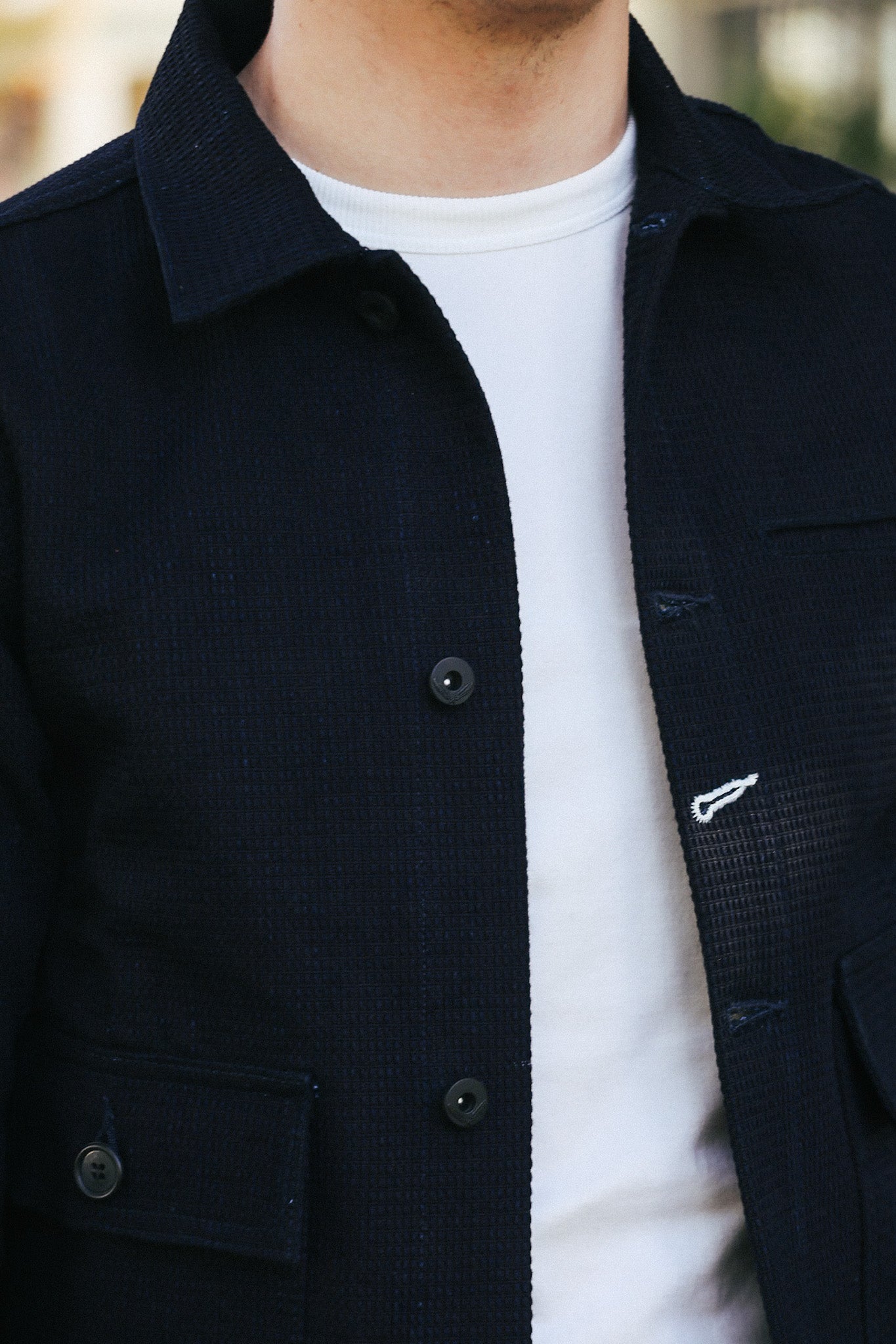 Ranger Jacket- Indigo Sashiko Waffle