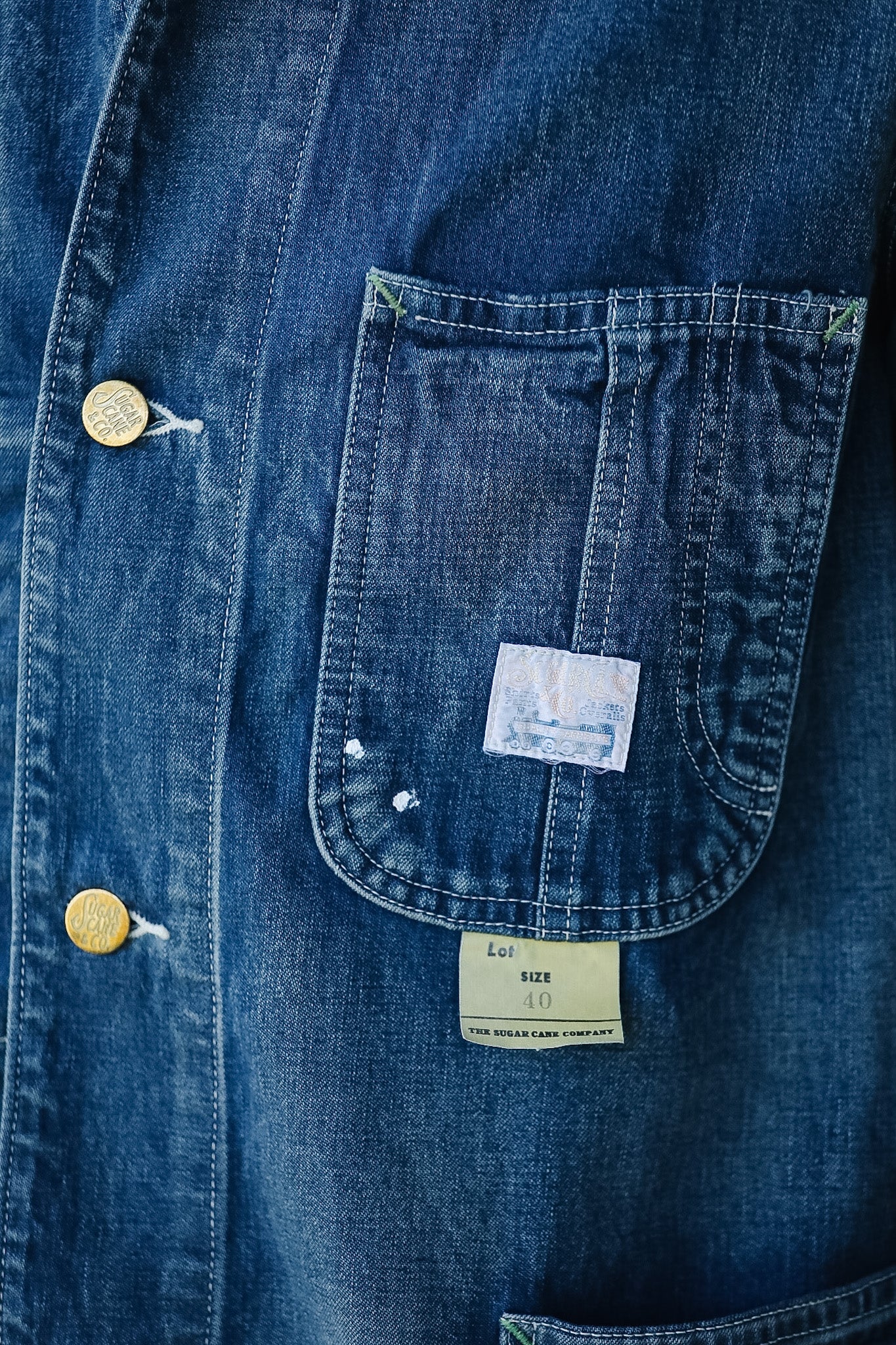 SC15708 Sugar Cane 11oz. Denim Work Coat- Aged Indigo – Iron Shop