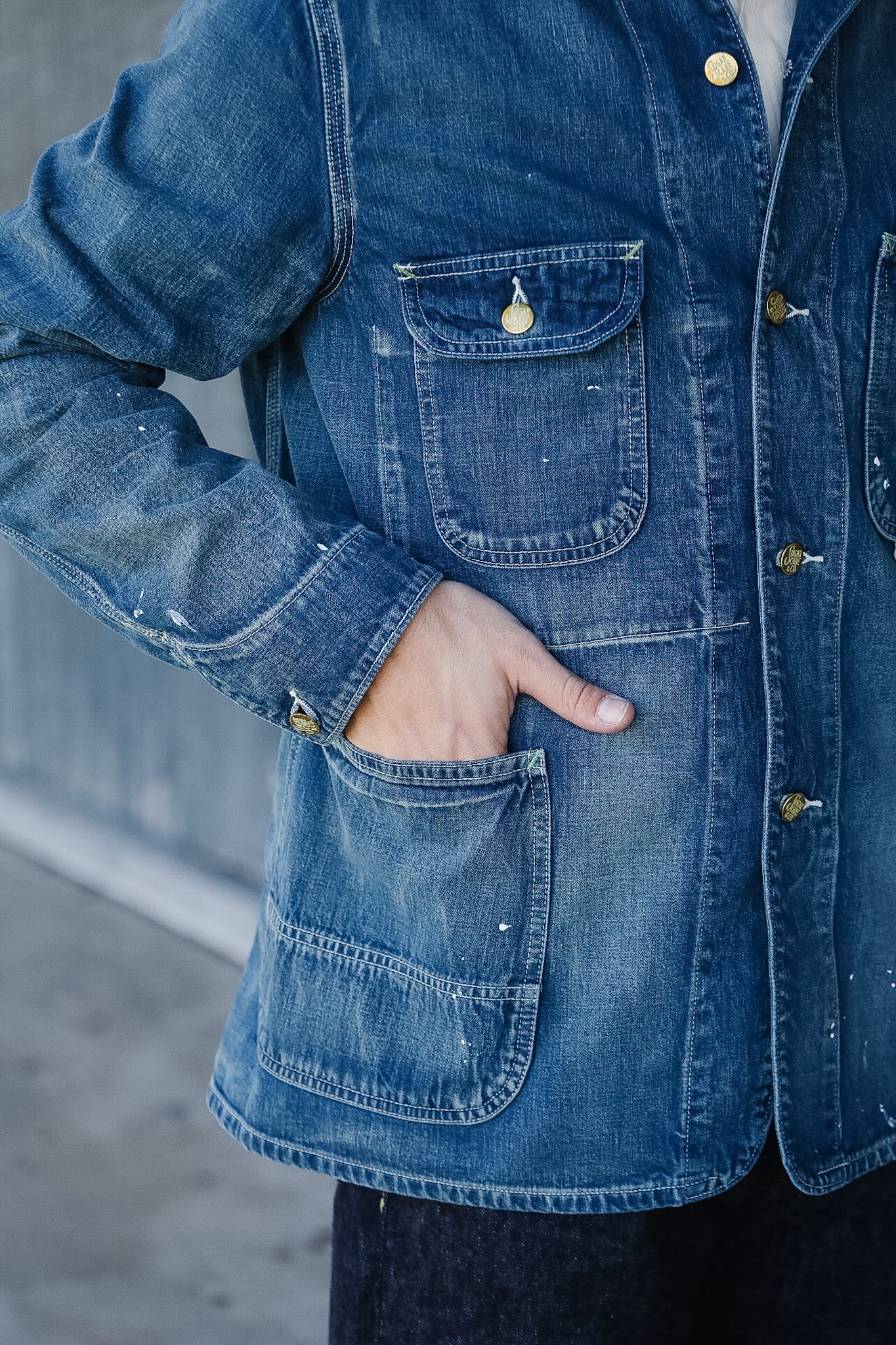 SC15708 Sugar Cane 11oz. Denim Work Coat- Aged Indigo – Iron Shop