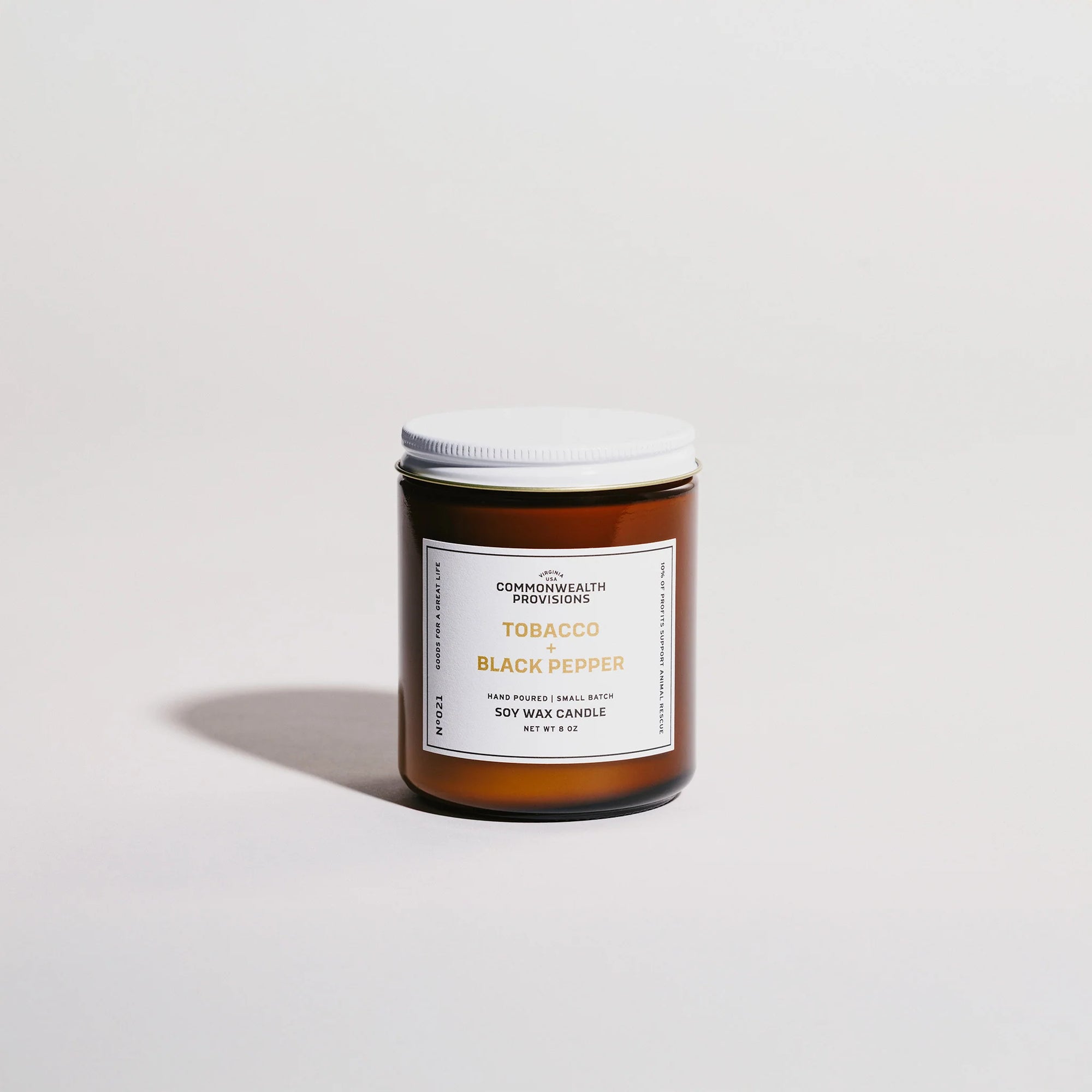 Tobacco + Black Pepper Soy Candle