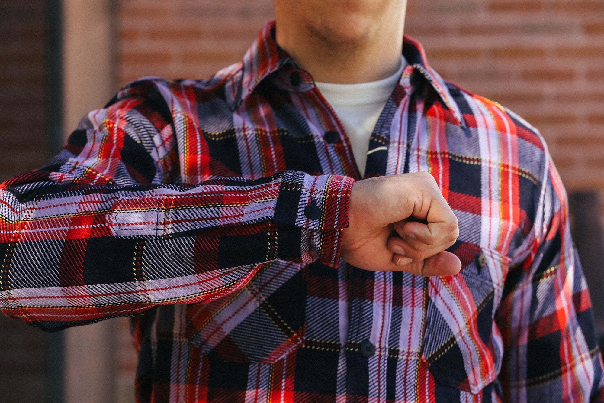 SIN25-01 Rope Dyed Indigo Flannel Shirt-Purple