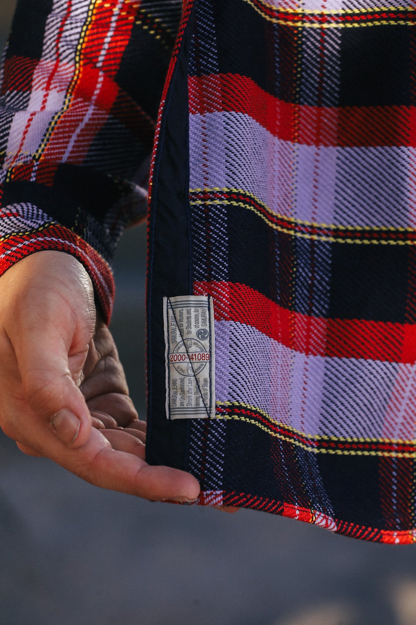 SIN25-01 Rope Dyed Indigo Flannel Shirt-Purple