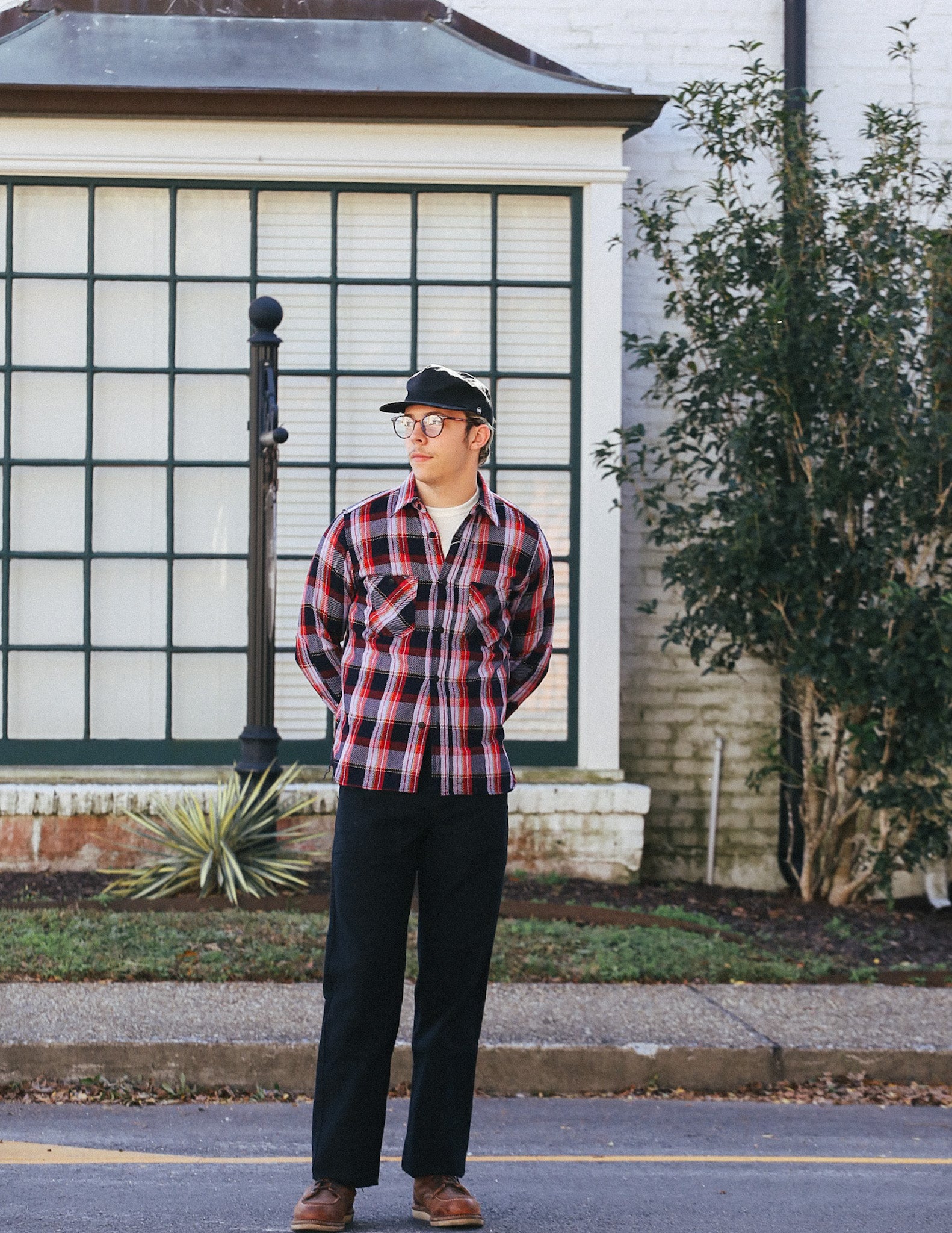 SIN25-01 Rope Dyed Indigo Flannel Shirt-Purple