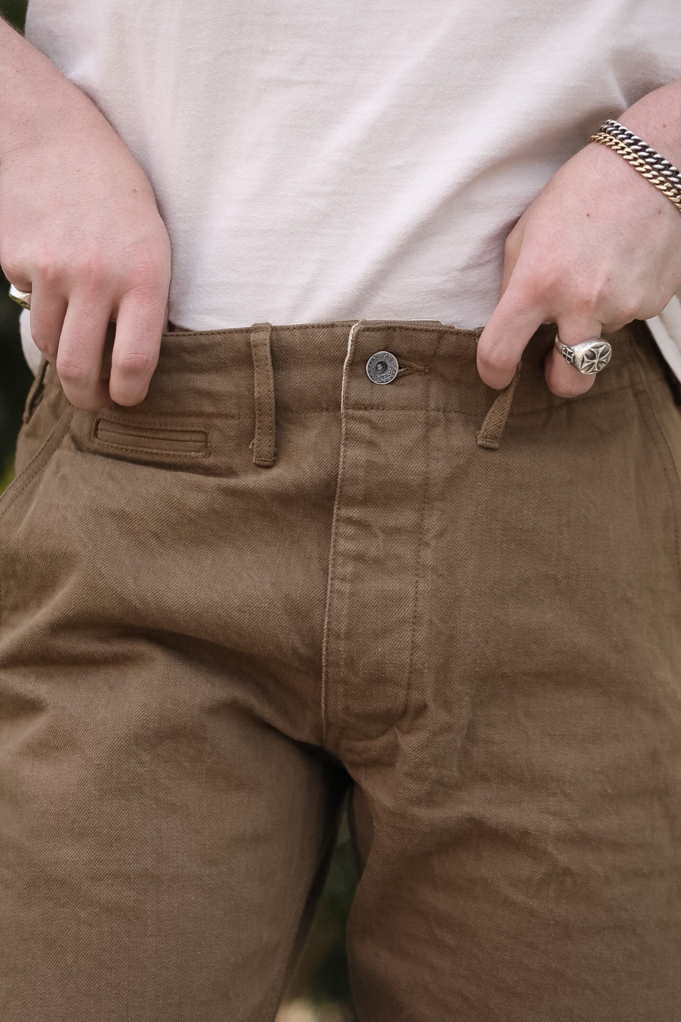 SJ42CP Samurai Heavy Chino Trousers- Khaki – Iron Shop Provisions