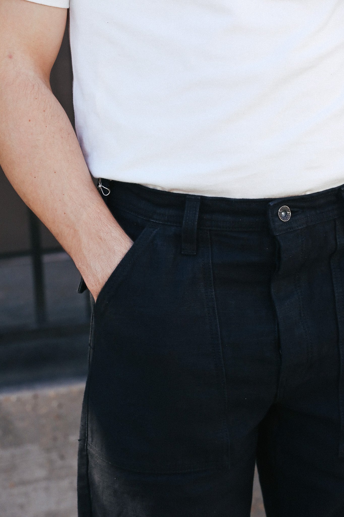 パンツ RRL Black Garment Dyed Baker Pants 32/32 SJ52BK 15oz Yarn Dyed Heavy Sateen Baker Pant-Black – Iron Shop
