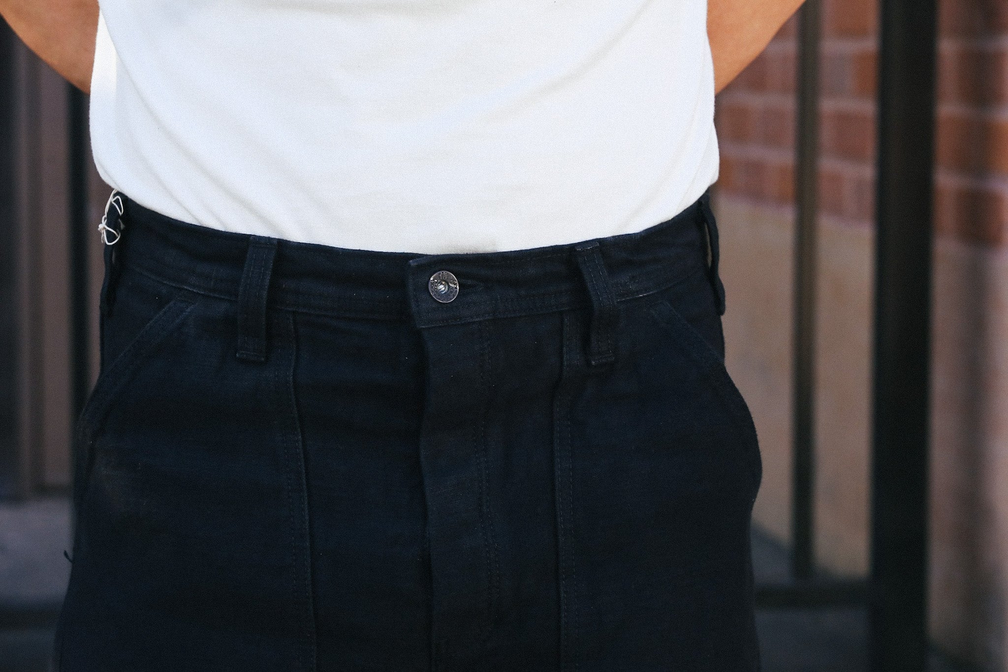 SJ52BK 15oz Yarn Dyed Heavy Sateen Baker Pant-Black – Iron Shop