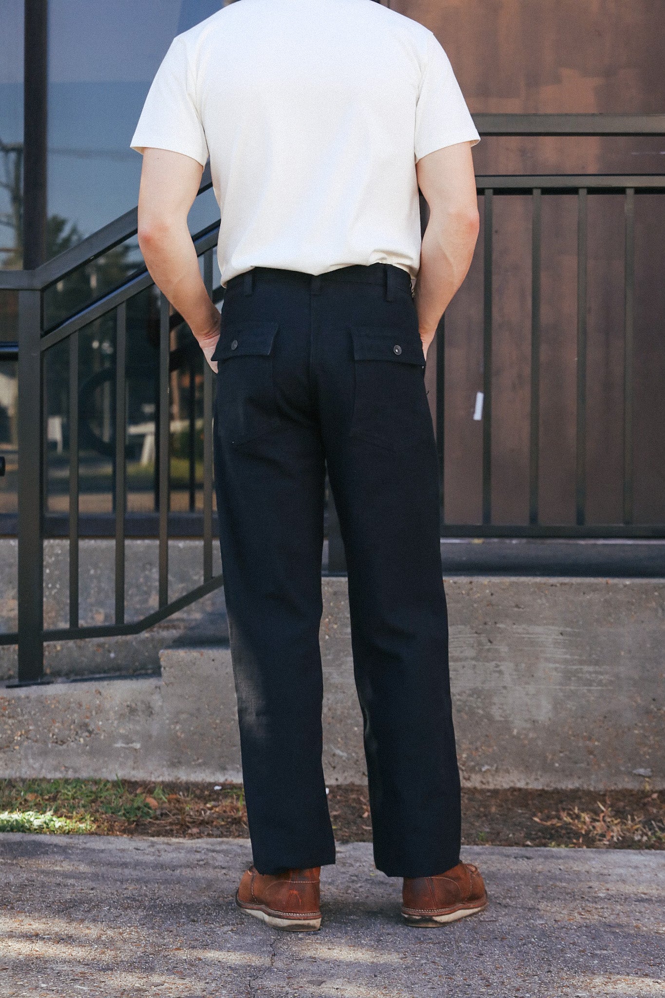 SJ52BK 15oz Yarn Dyed Heavy Sateen Baker Pant-Black – Iron Shop