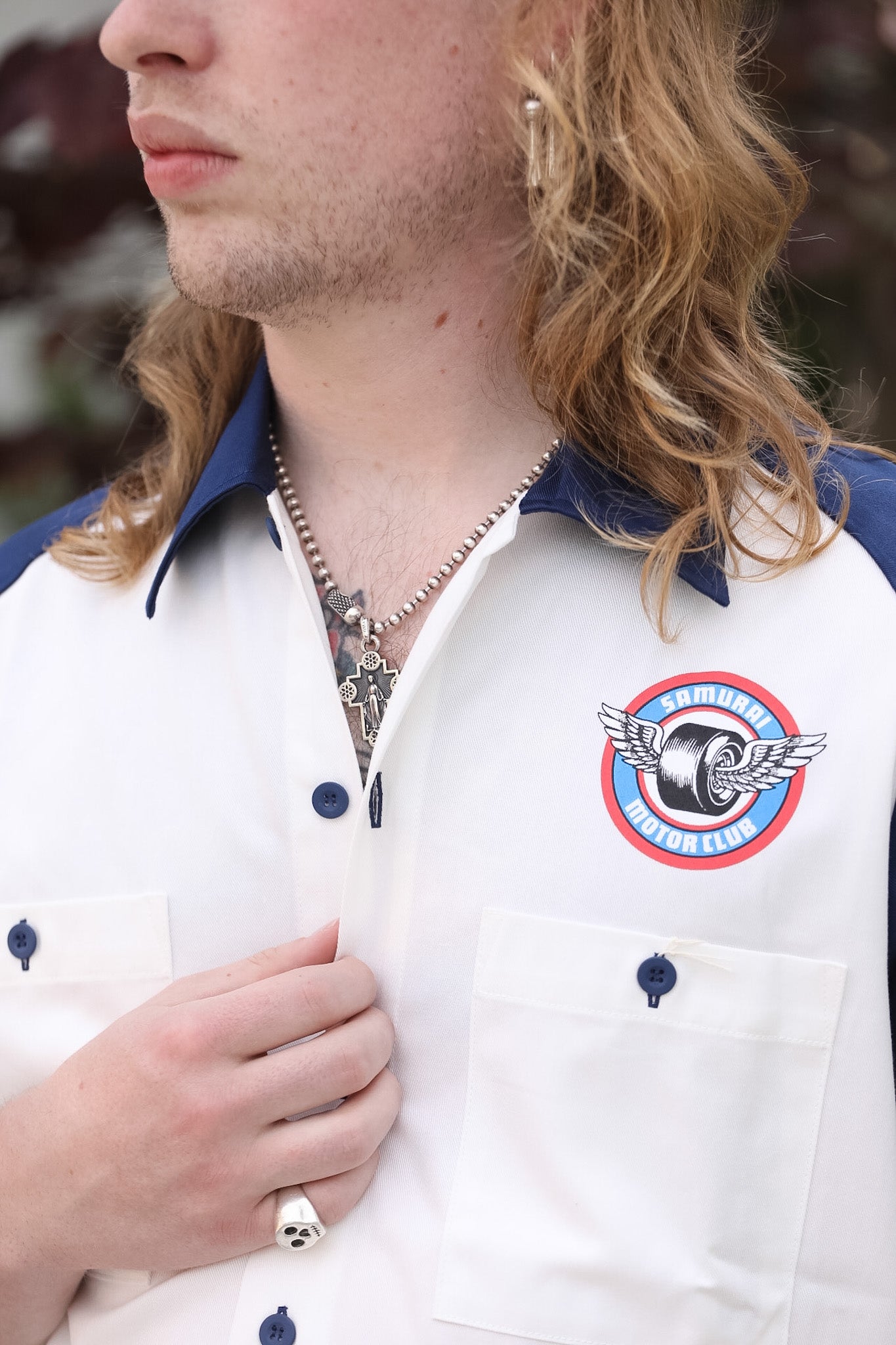 SMGS26 Samurai Motor Club Shirt- Navy – Iron Shop Provisions