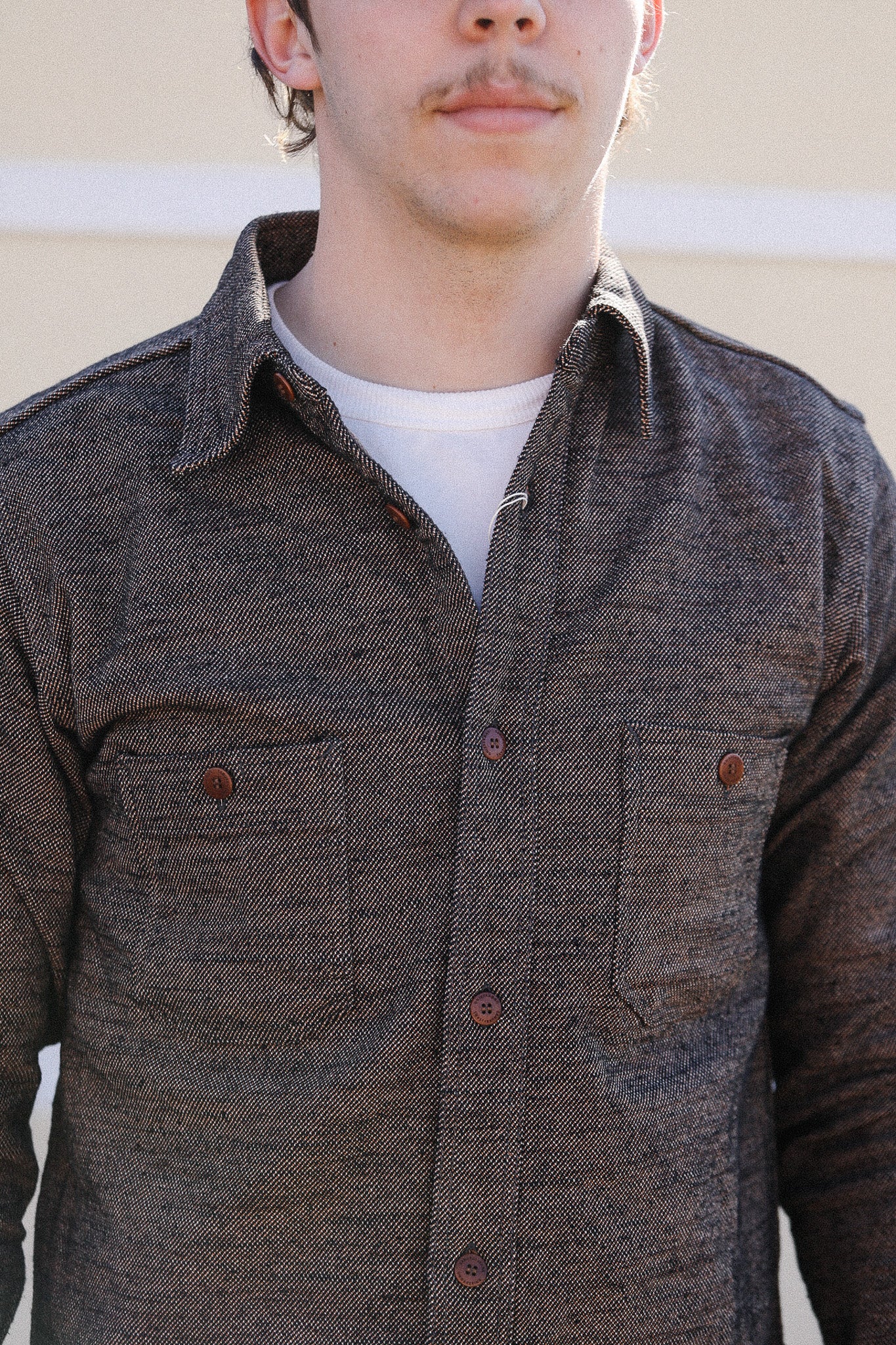 SMN25-01 Samurai Elemental Flannel Shirt- Black