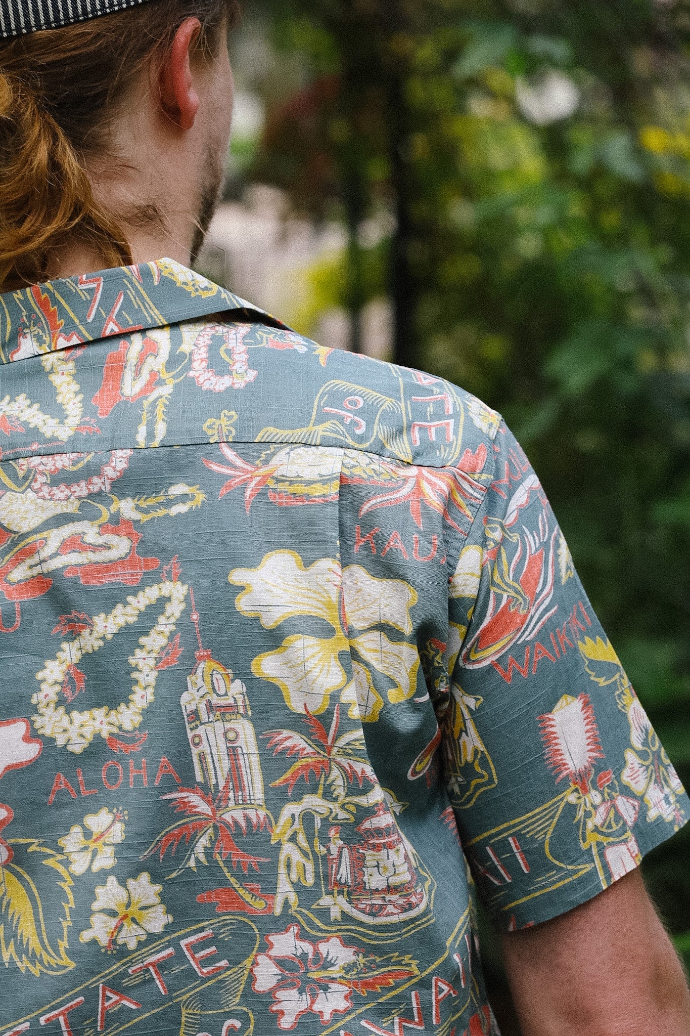 SS39693 Sun Surf Cotton Linen Slub Open Shirt State of Hawaii
