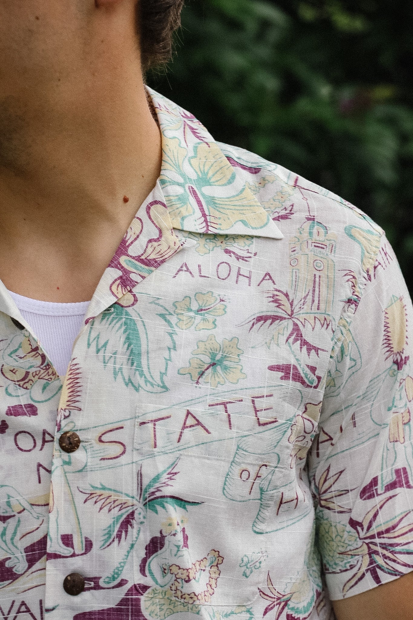 【未使用】SUN SURF COTTON × OPEN SHIRT SS39693 Sun Surf Cotton Linen Slub Open Shirt State of Hawaii