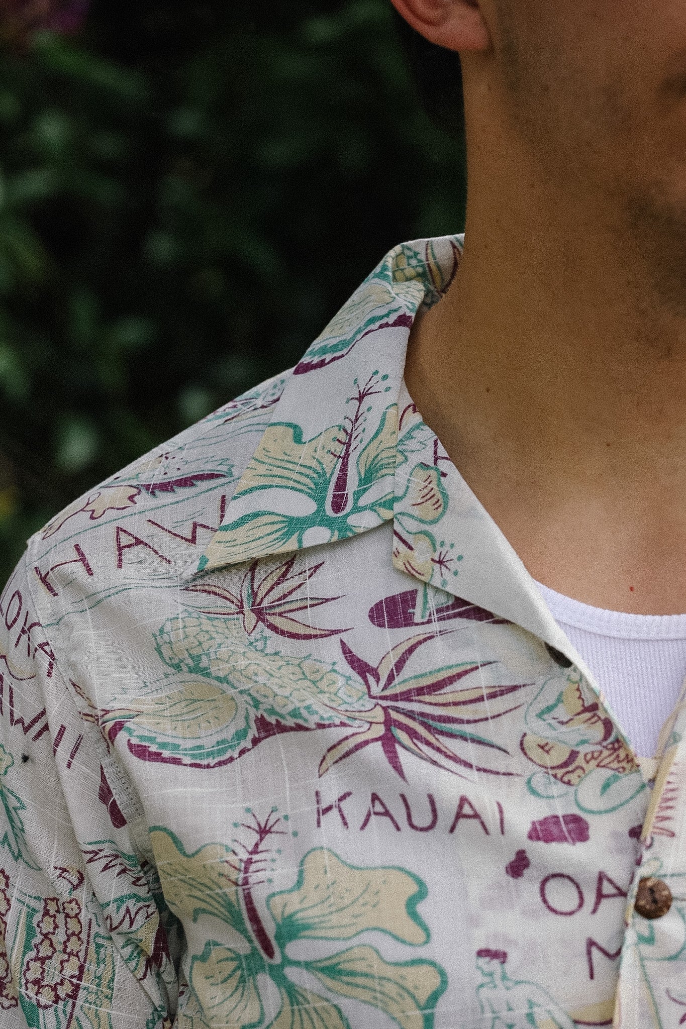 SS39693 Sun Surf Cotton Linen Slub Open Shirt State of Hawaii