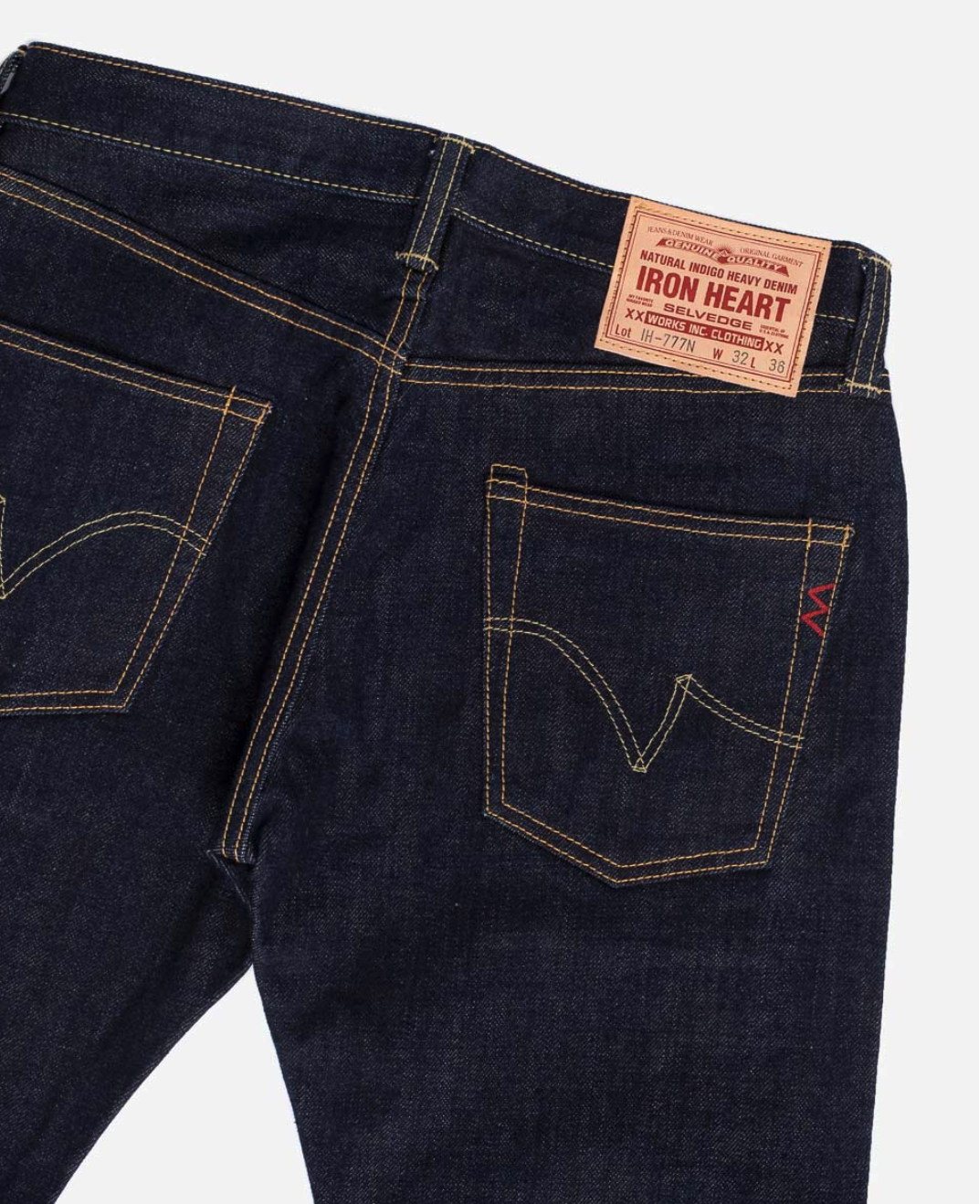 17oz Selvedge Denim Slim Tapered Cut Jeans - Natural Indigo IH-777N