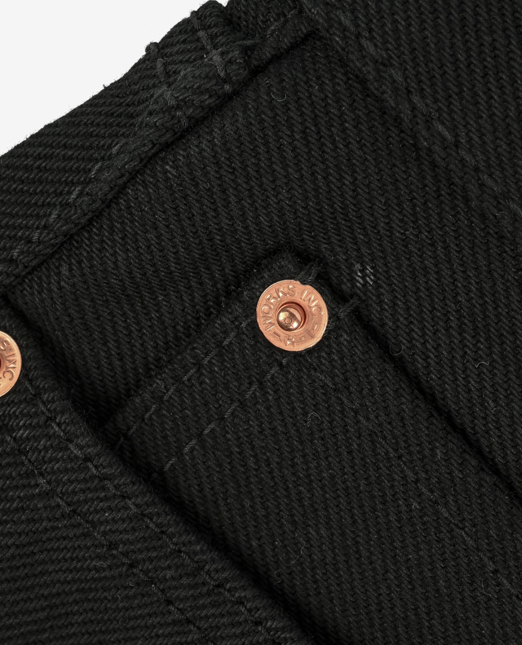 21oz Selvedge Denim Straight Cut - Superblack Non-Fade IH-634S-SB