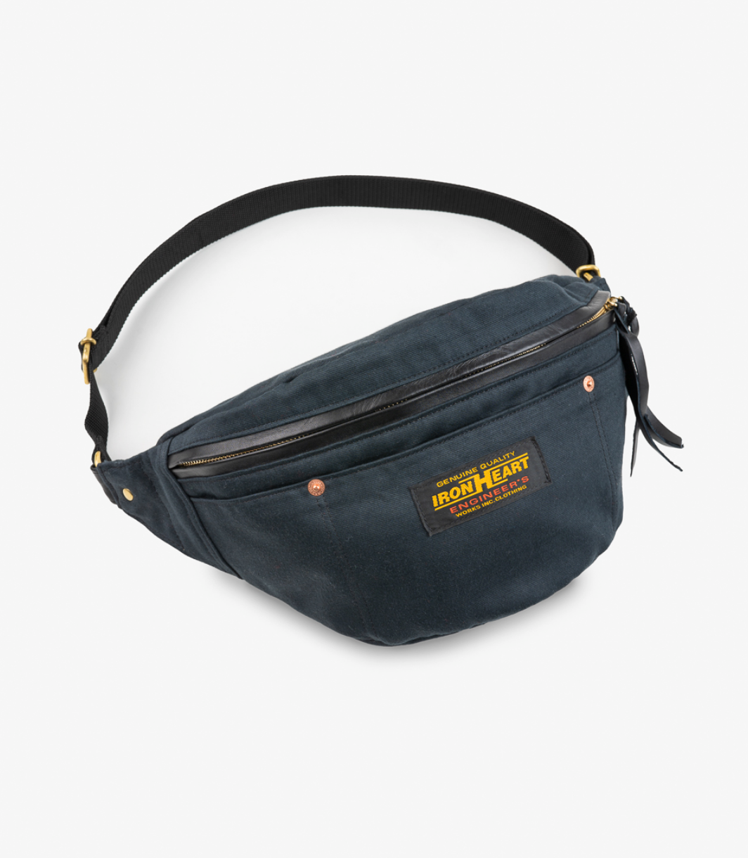 IHE-53-NAV Iron Heart 12oz Whipcord Waist Bag - Navy