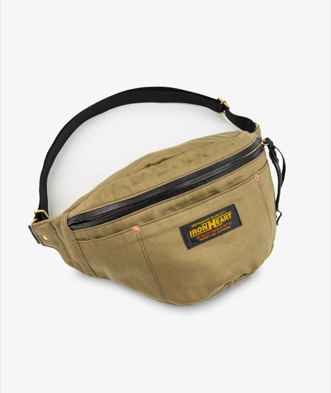 IHE-53-KHA Iron Heart 12oz Whipcord Waist Bag -Khaki