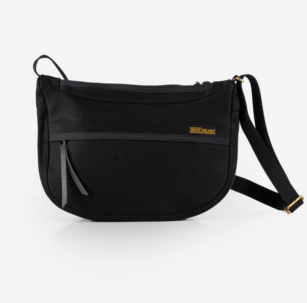 IHE-19-BLK 21oz Denim Small Shoulder Bag - Black – Iron Shop