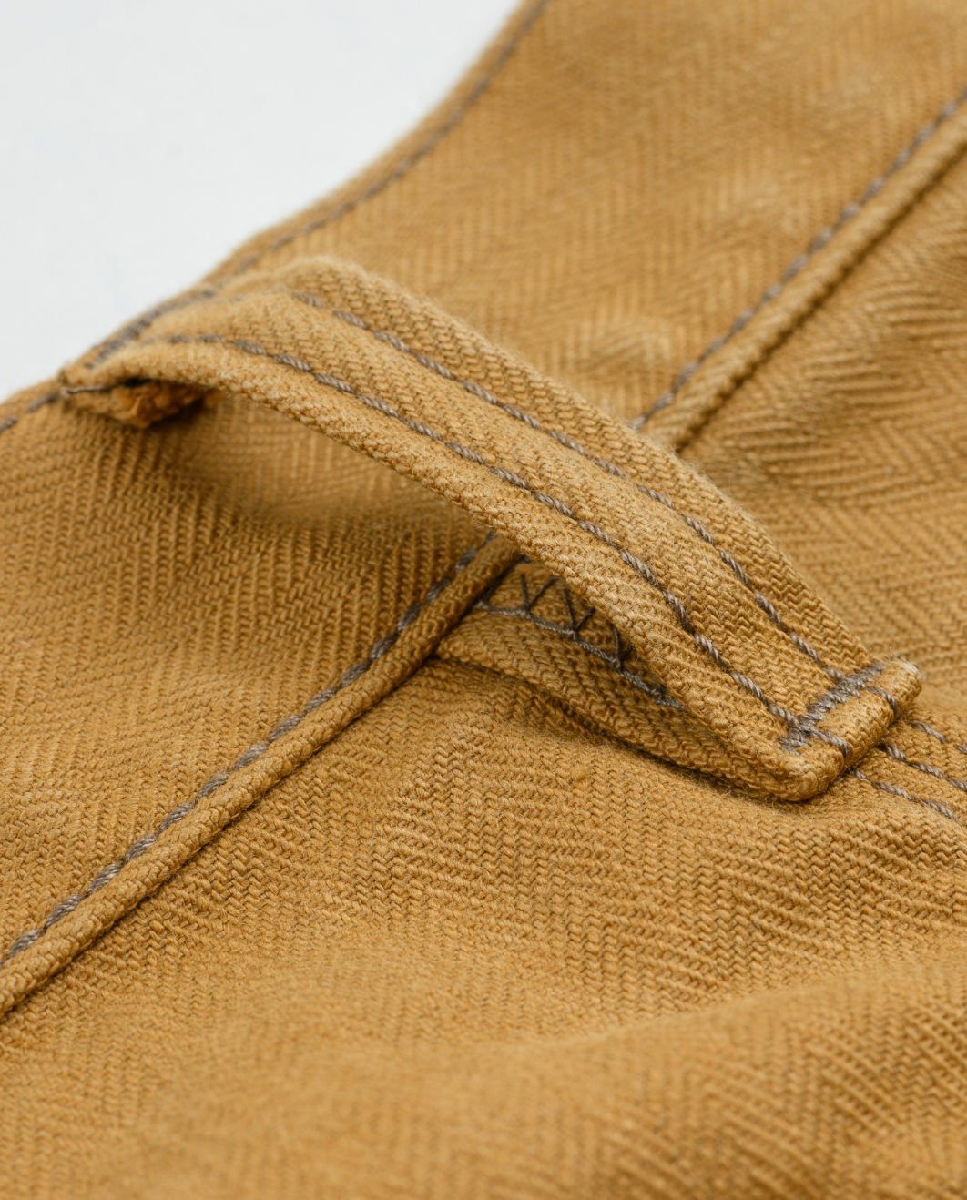 IH-831-BRN Iron Heart 10oz Herringbone Painter’s Pants - Brown