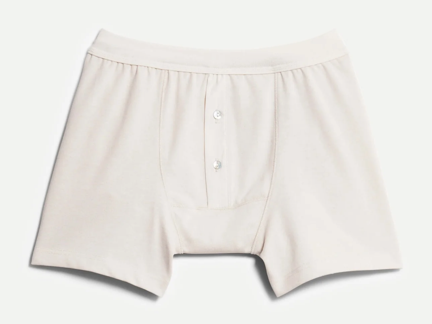 255 Merz b. Schwanen Loopwheeled Mid-Weight Button Fly Boxer- 02 Nature