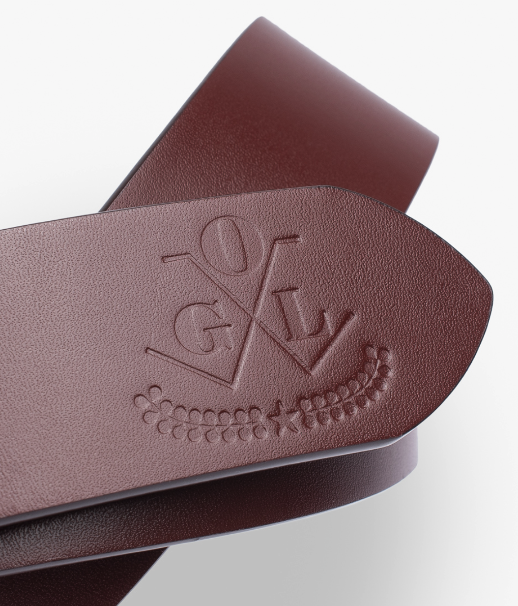 OGL Double  Prong Garrison Buckle Leather Belt - Tan