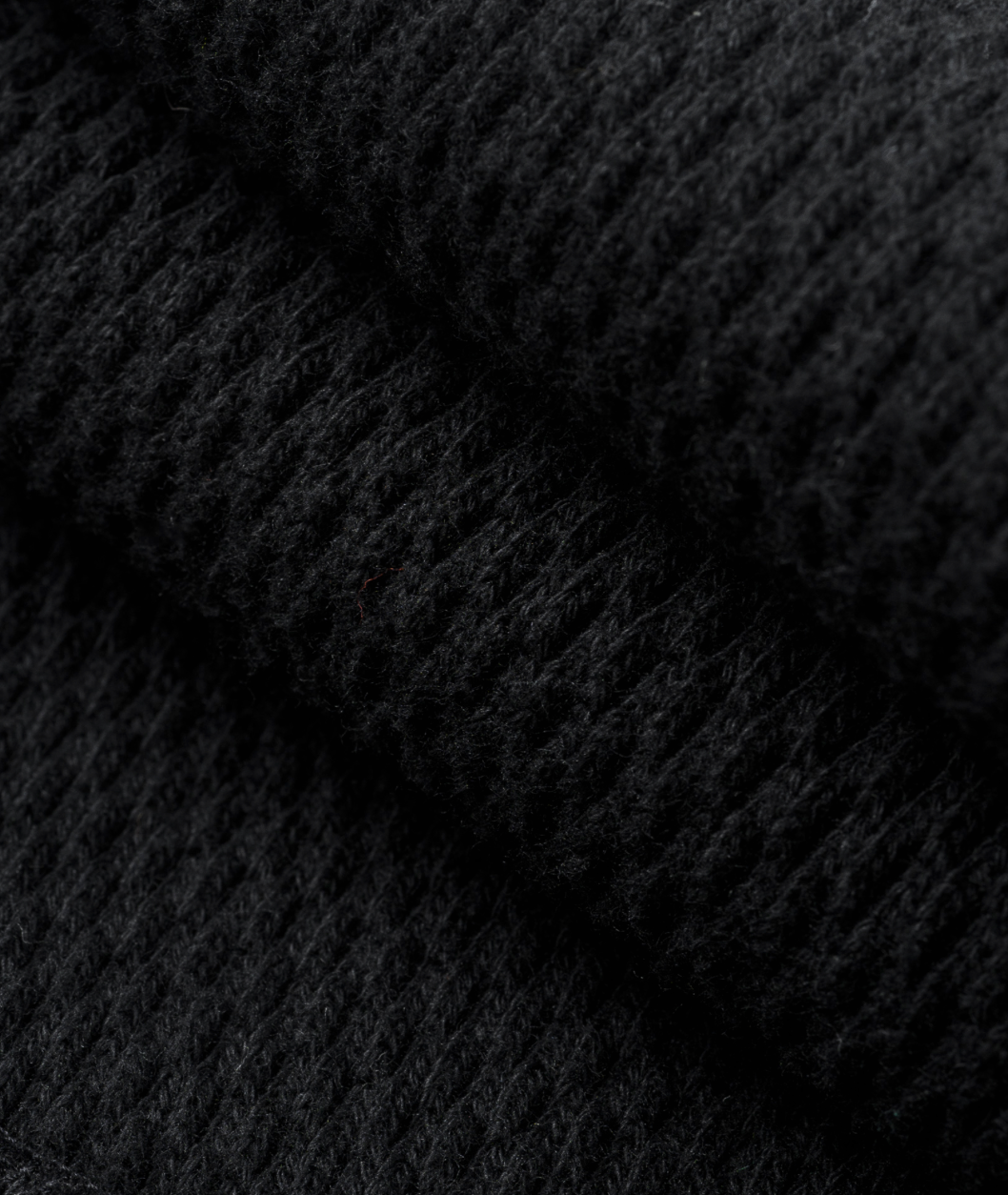 IHSW-86-BLK Iron Heart Heavyweight Thermal Crew Neck Sweater - Black
