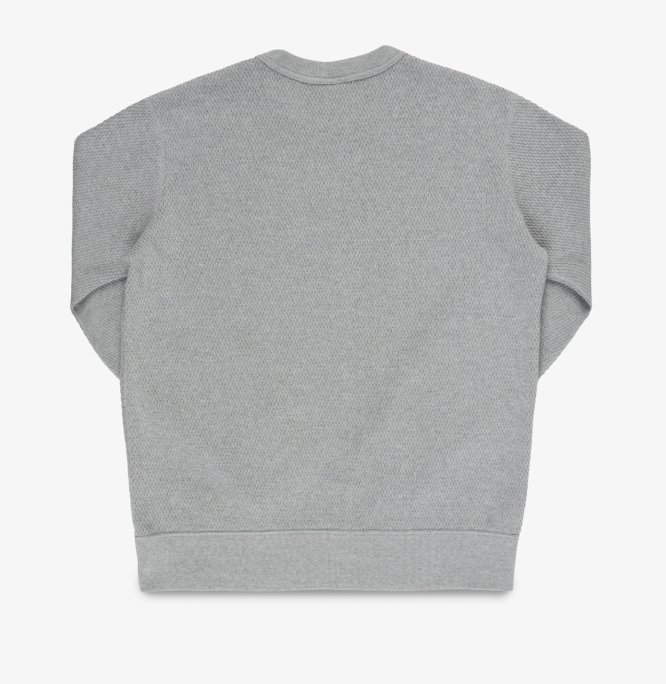 IHSW-86-GRY Iron Heart Heavyweight Thermal Crew Neck Sweater - Grey
