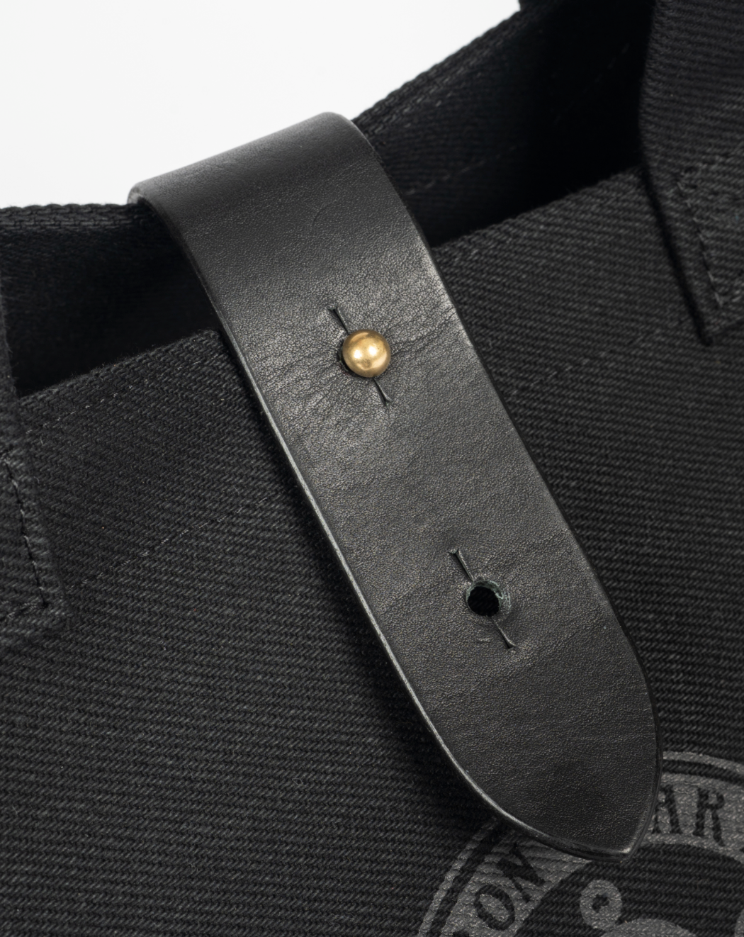 IHE-55-BLK Iron Heart 21oz Denim Tote Bag - Superblack