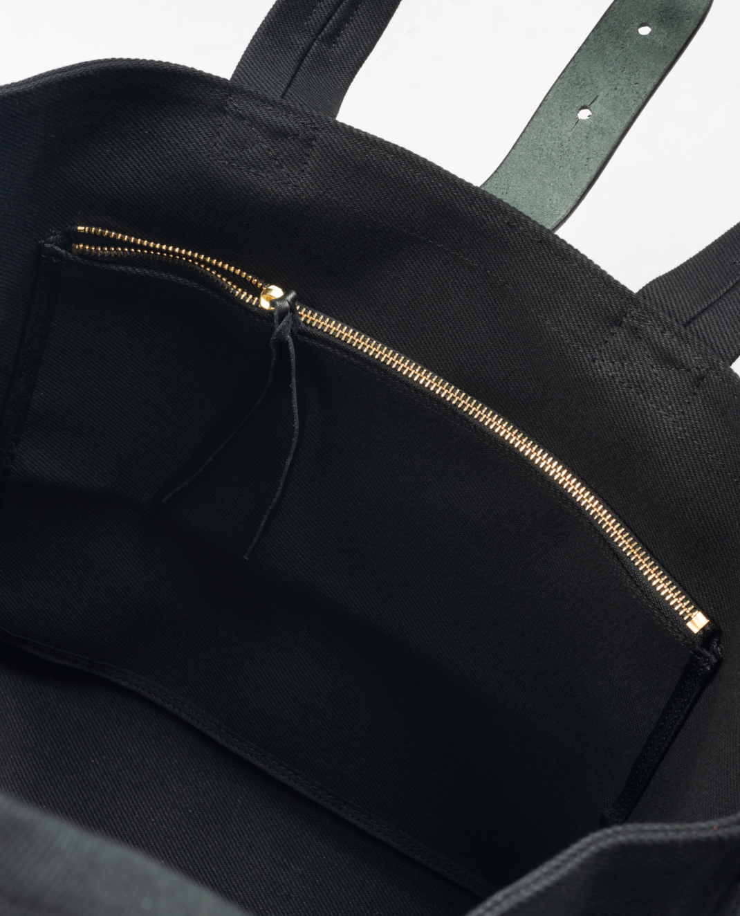 IHE-55-BLK Iron Heart 21oz Denim Tote Bag - Superblack