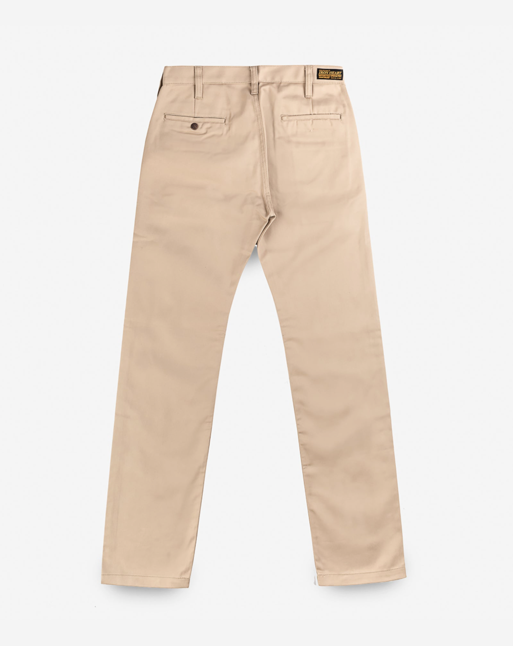 IH-717-KHA Iron Heart 9oz Mercerized Selvedge Cotton Straight Cut Chinos - Khaki