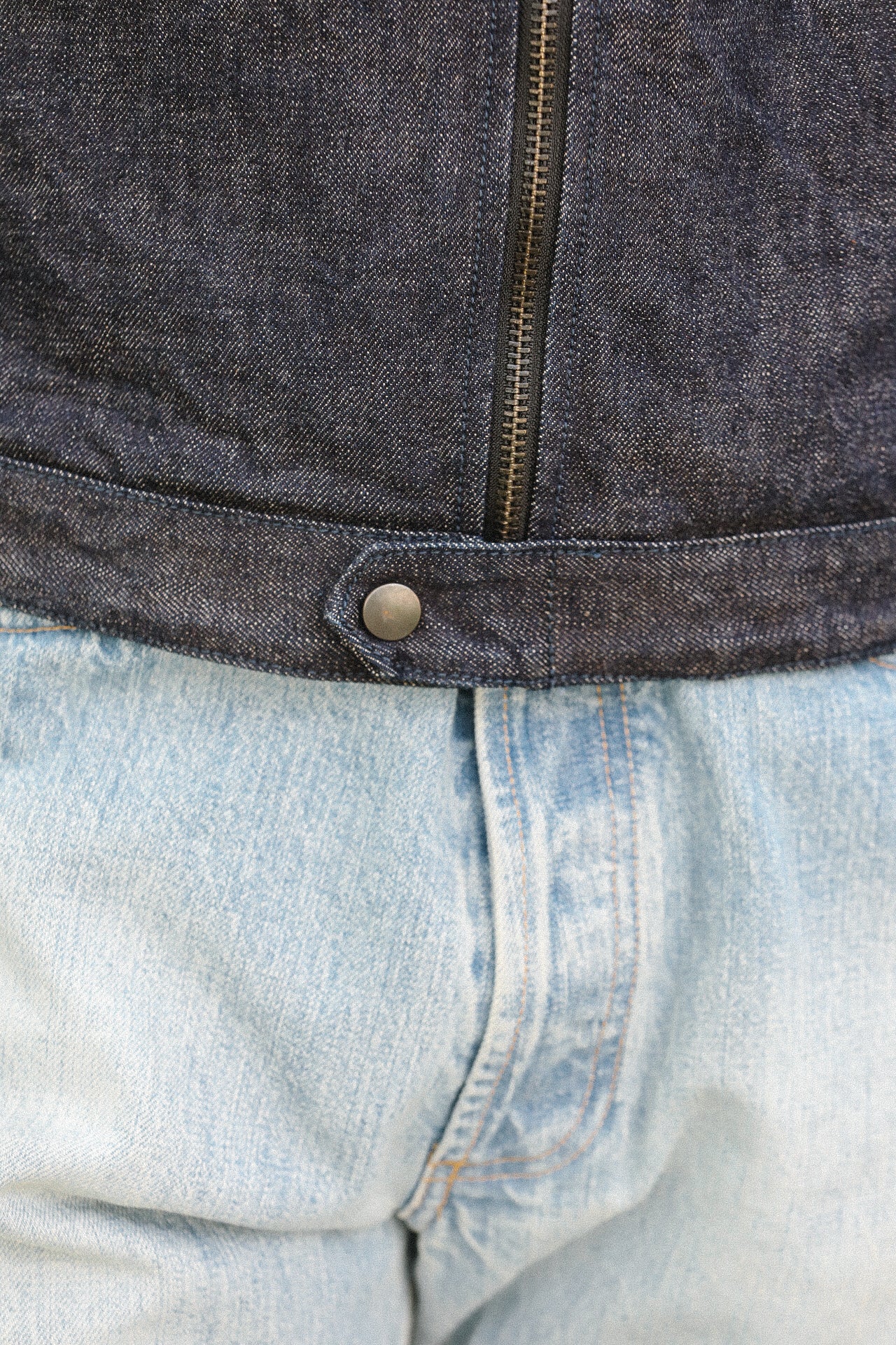 Single Riders Jacket With Collar- Indigo (R901-S)