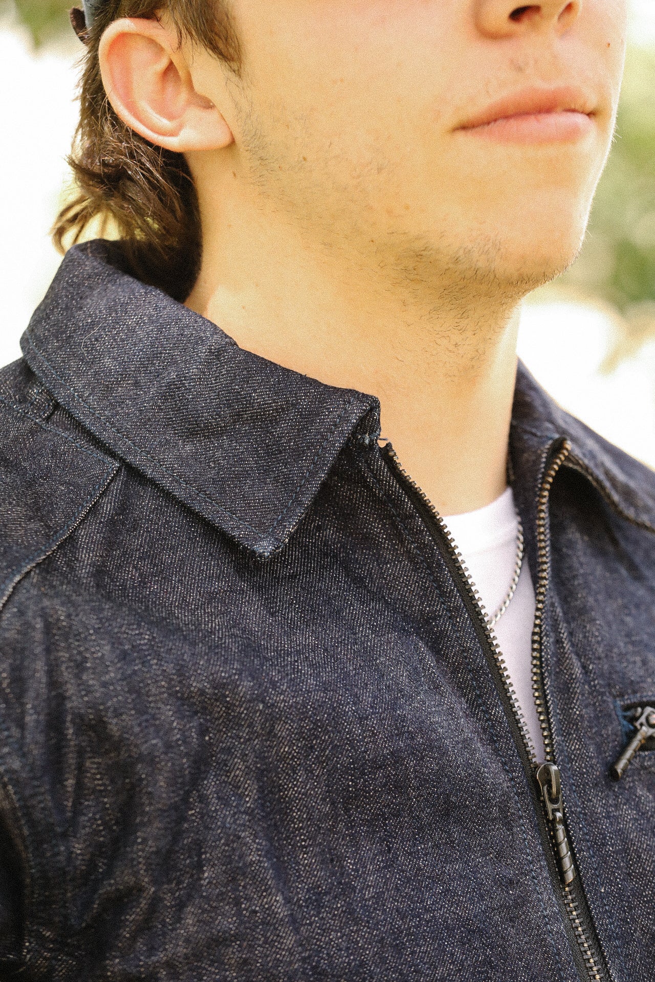 Single Riders Jacket With Collar- Indigo (R901-S)