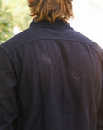 Solid Heavy Flannel Shirt- Indigo (501655)