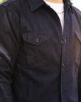 Solid Heavy Flannel Shirt- Indigo (501655)