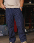 Stitch Stripe Comfortable Trousers - Indigo x Thick Stripe (LP-1180-1)