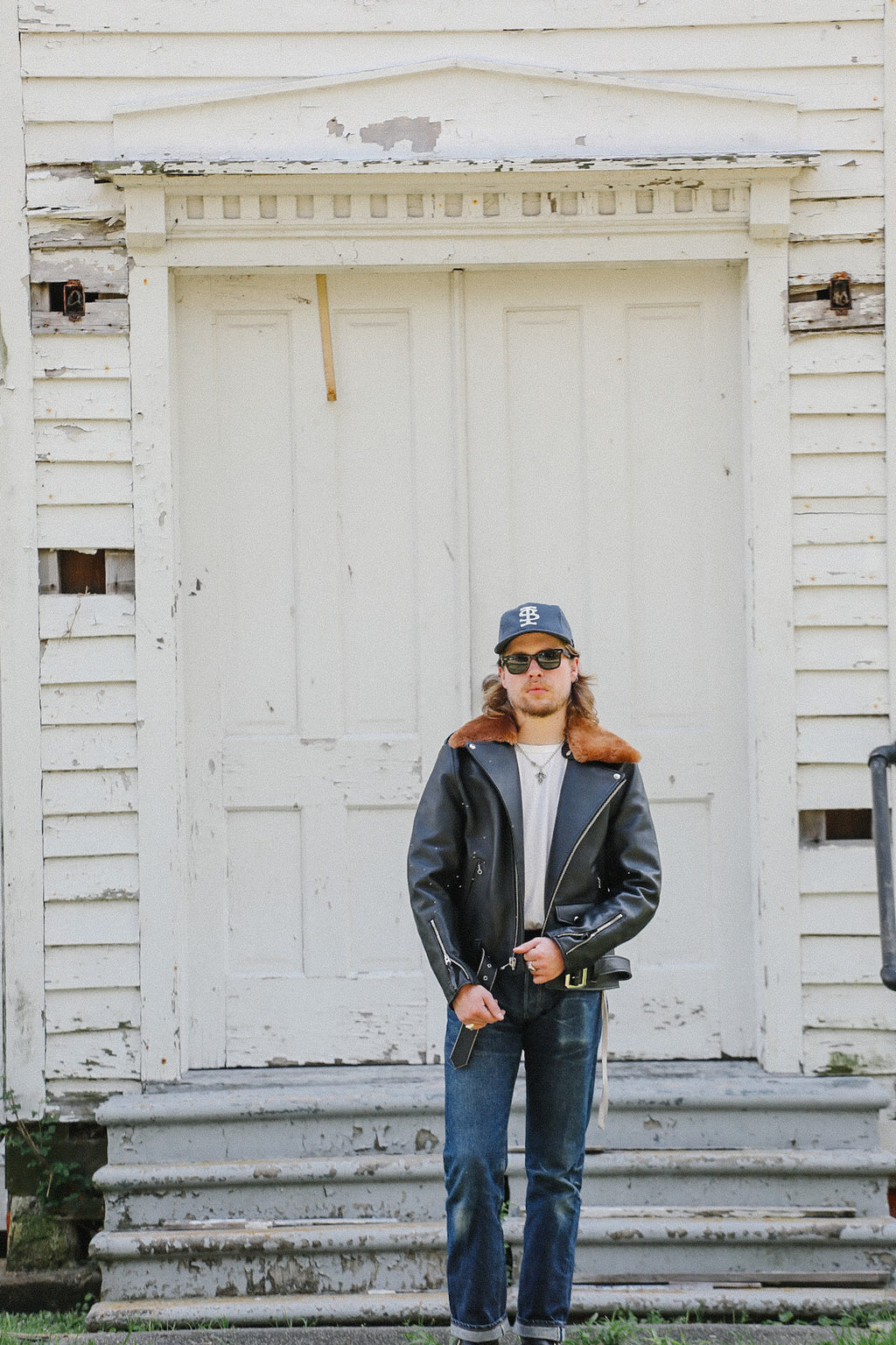 Fur Double Rider Sumi Dyed Double Riders Jacket- Saddle Dyed Horsehide Black (SHR-58 ...