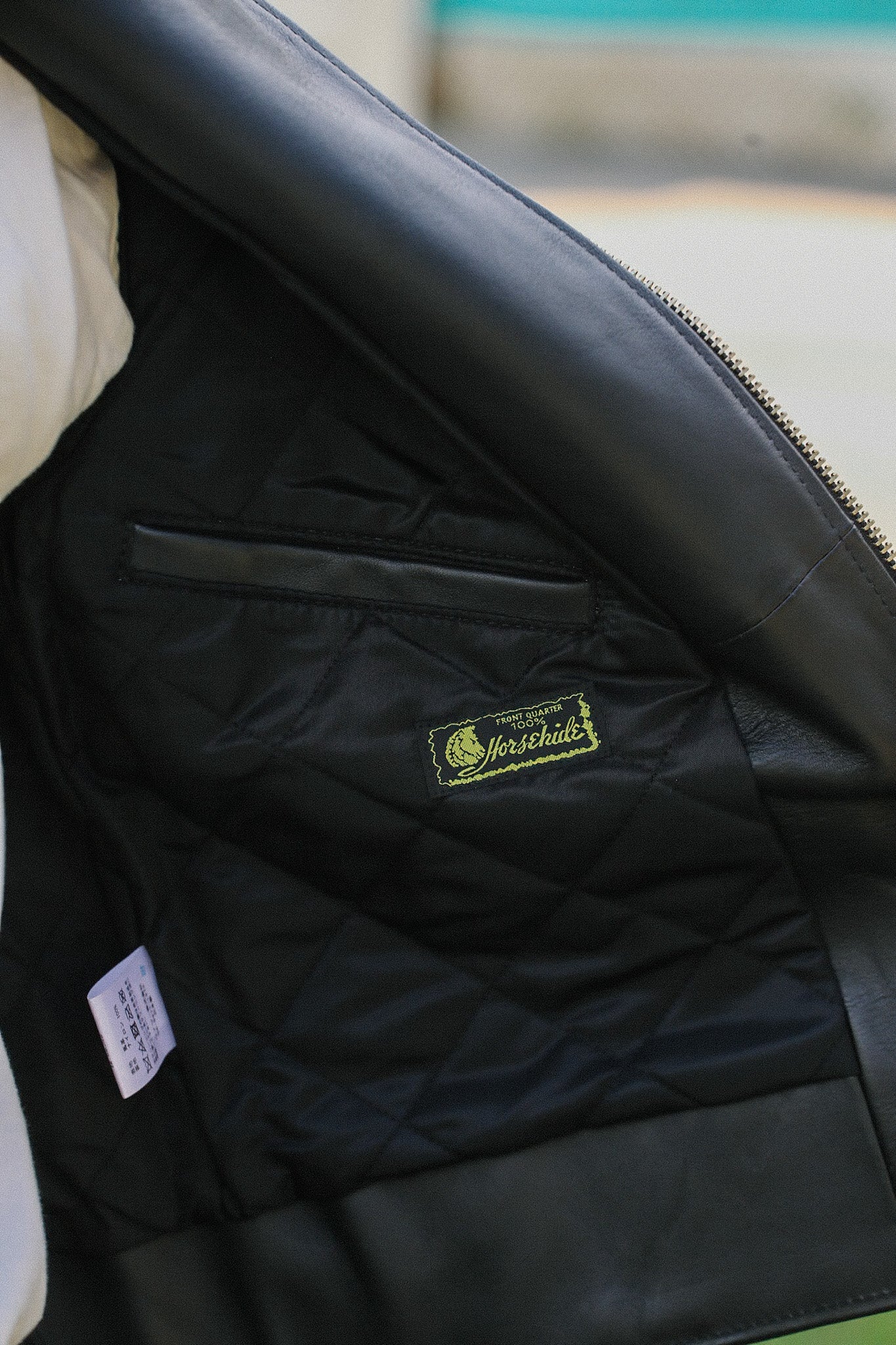Sumi Dyed Double Riders Jacket- Saddle Dyed Horsehide Black (SHR-58)