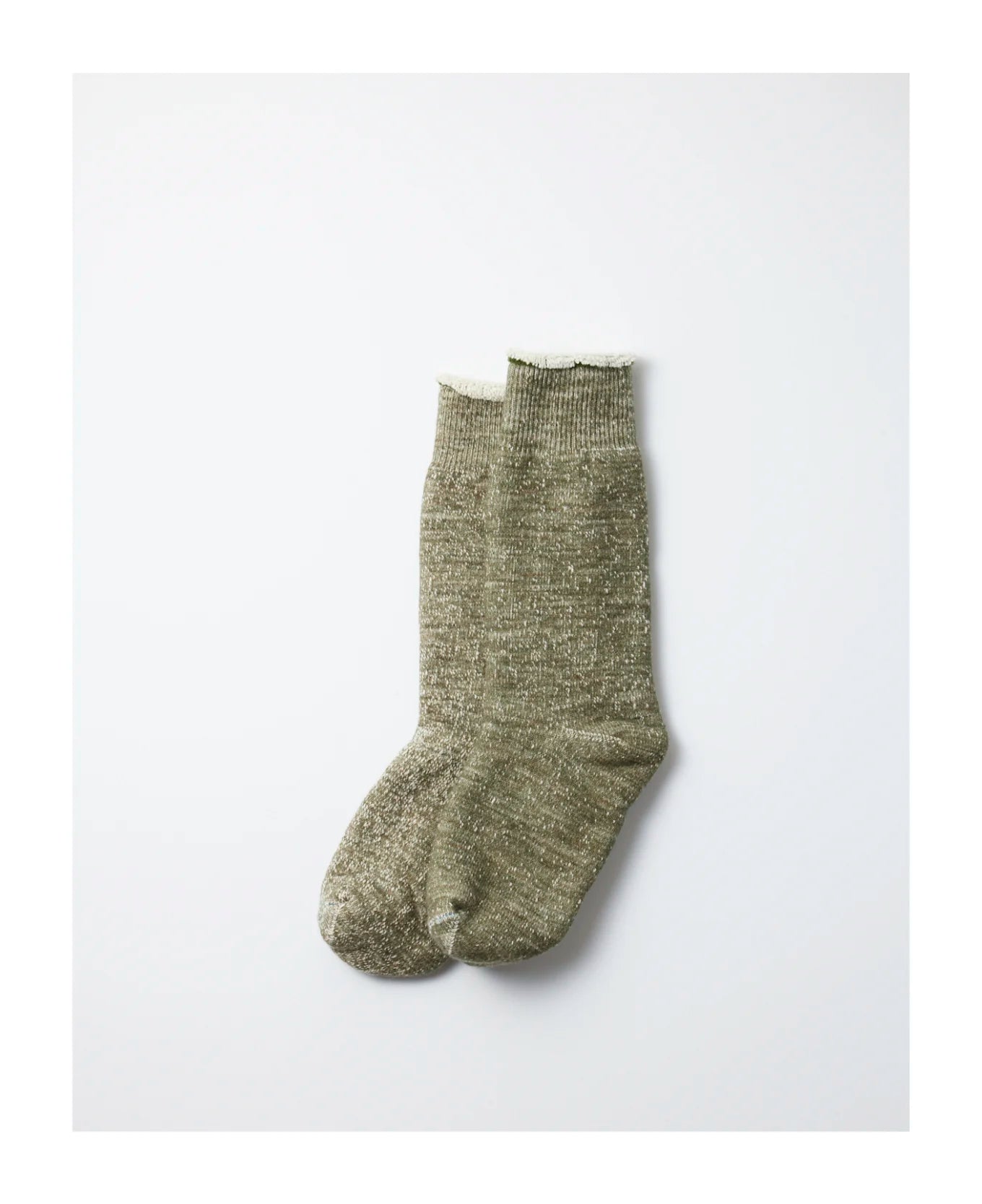 Double Face Crew Sock in Army Green